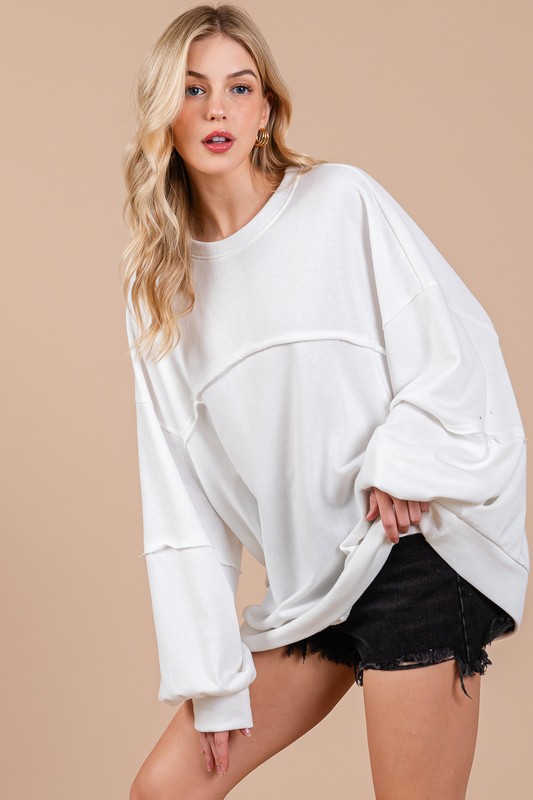 Ces Femme Exposed Seam Long Sleeve Sweatshirt