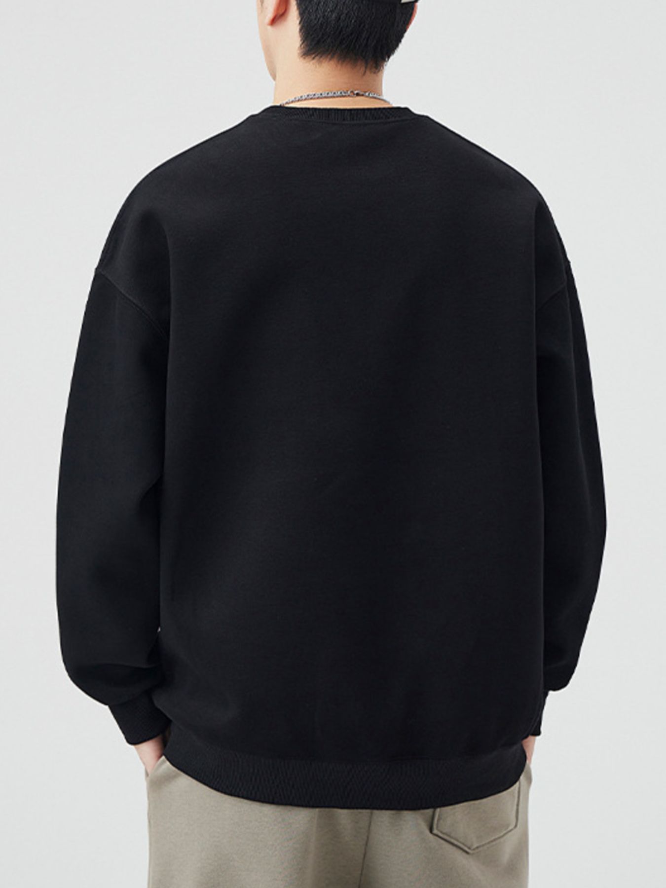 Men's Plus Size Crew Neck Long Sleeve Sweatshirt