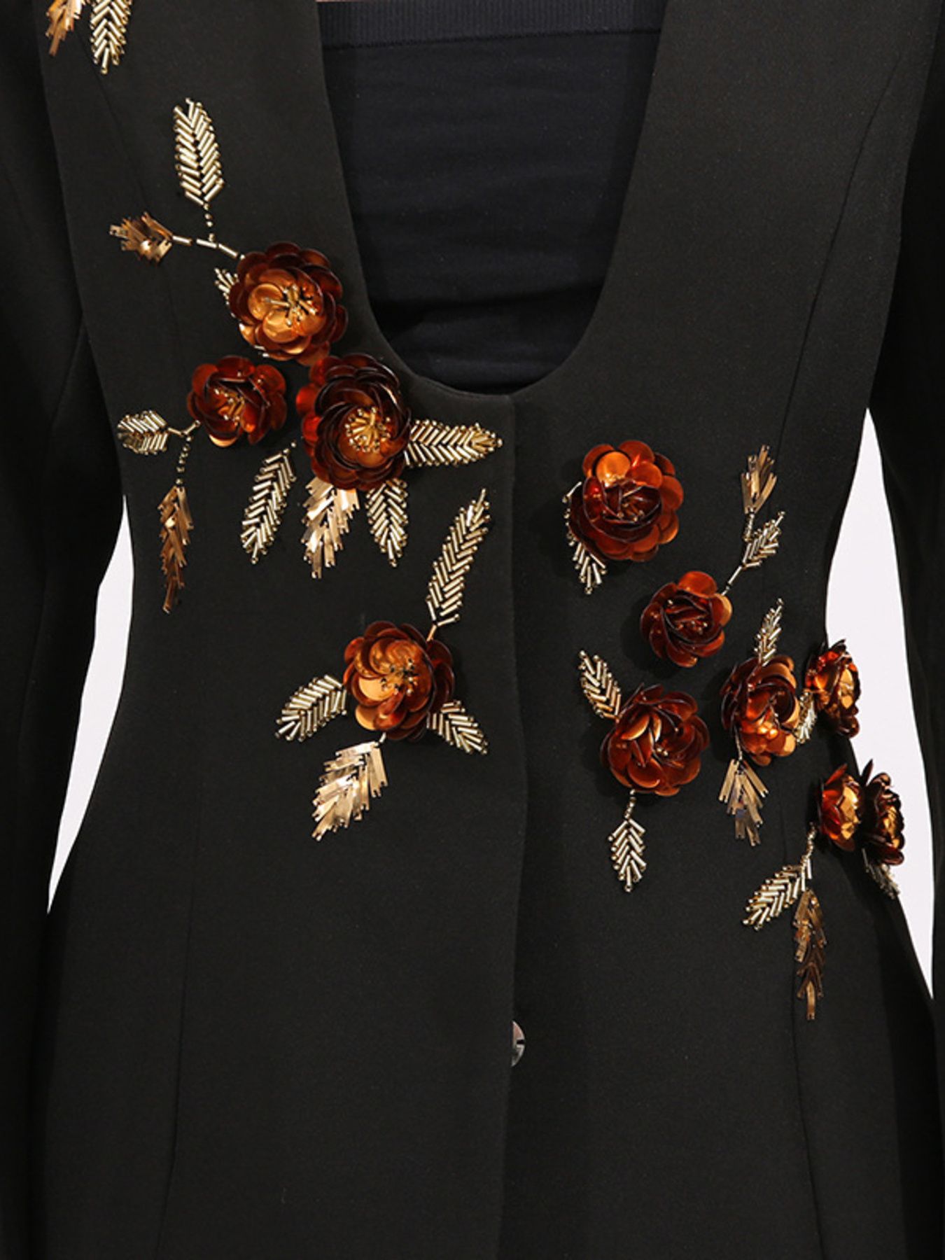 Embroidered Long Sleeve Blazer