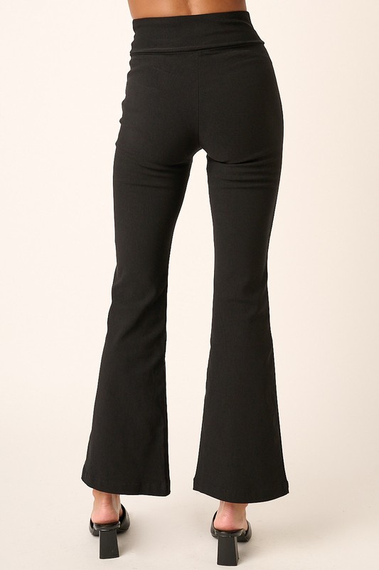 Surplice V Waist Flare Pants