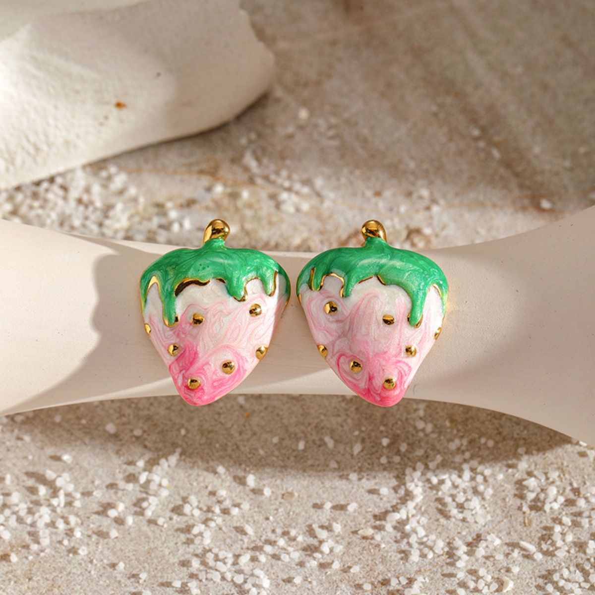 Colorful Strawberry Stud Earrings
