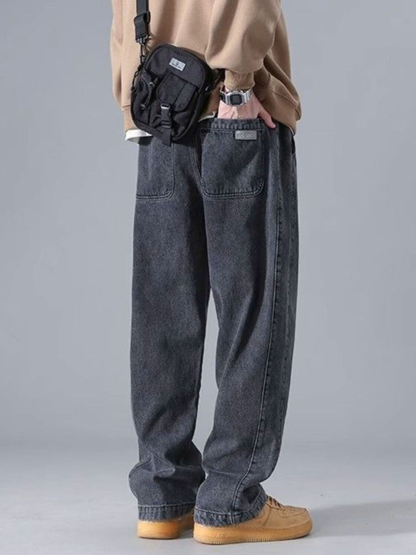 Men's Full Size Wide Leg Jeans Plus Size