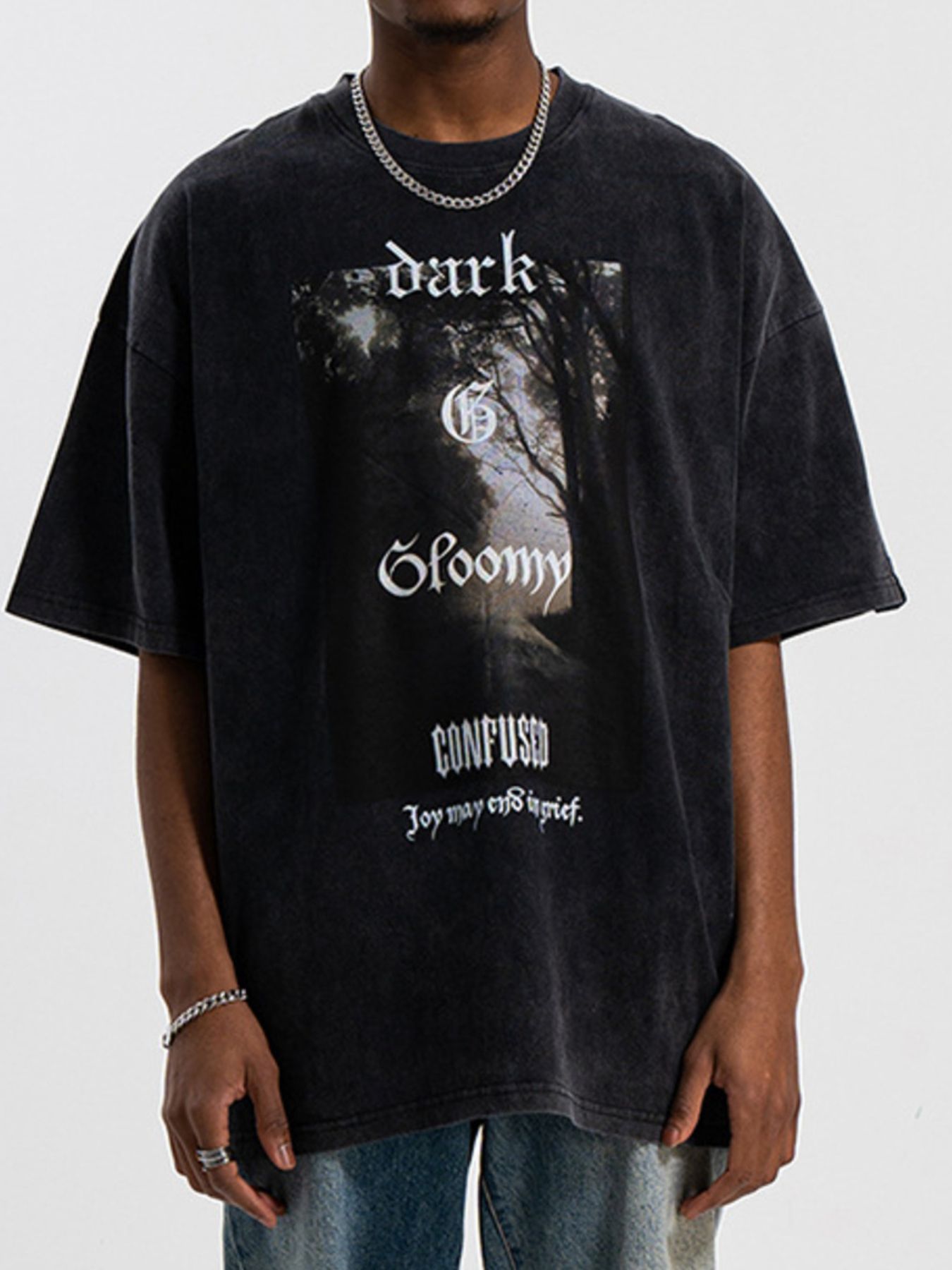 Men's Graphic Oversized Washed T-Shirt
