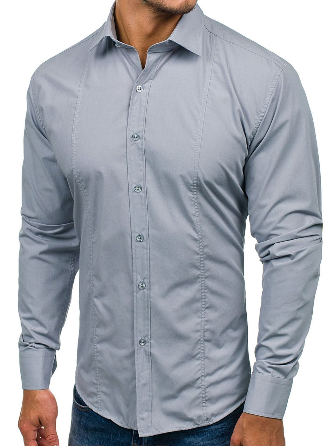 Men's Slim Fit Button-Down Shirt