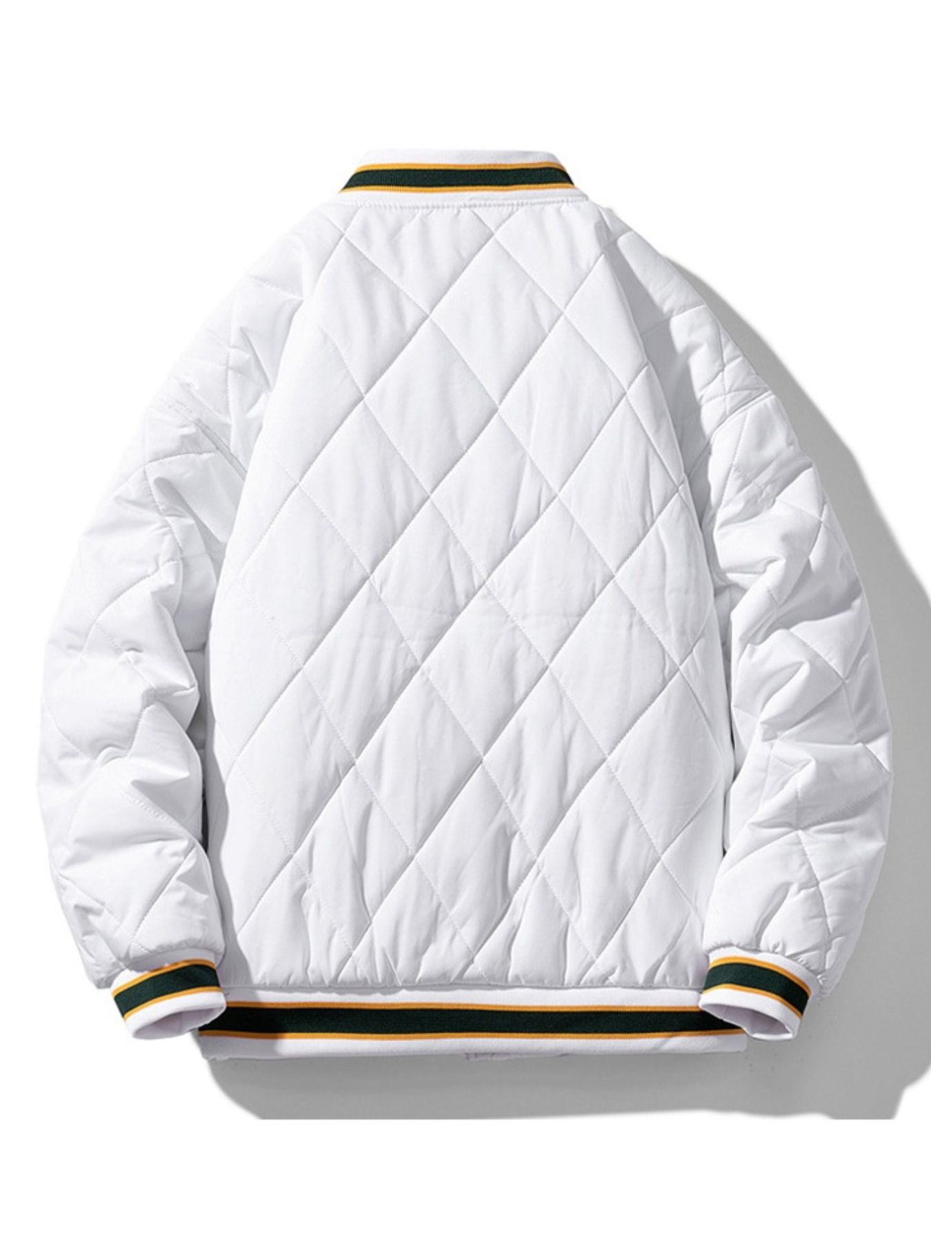 Men's Plus Size Quilted Padded Snap Down Jacket