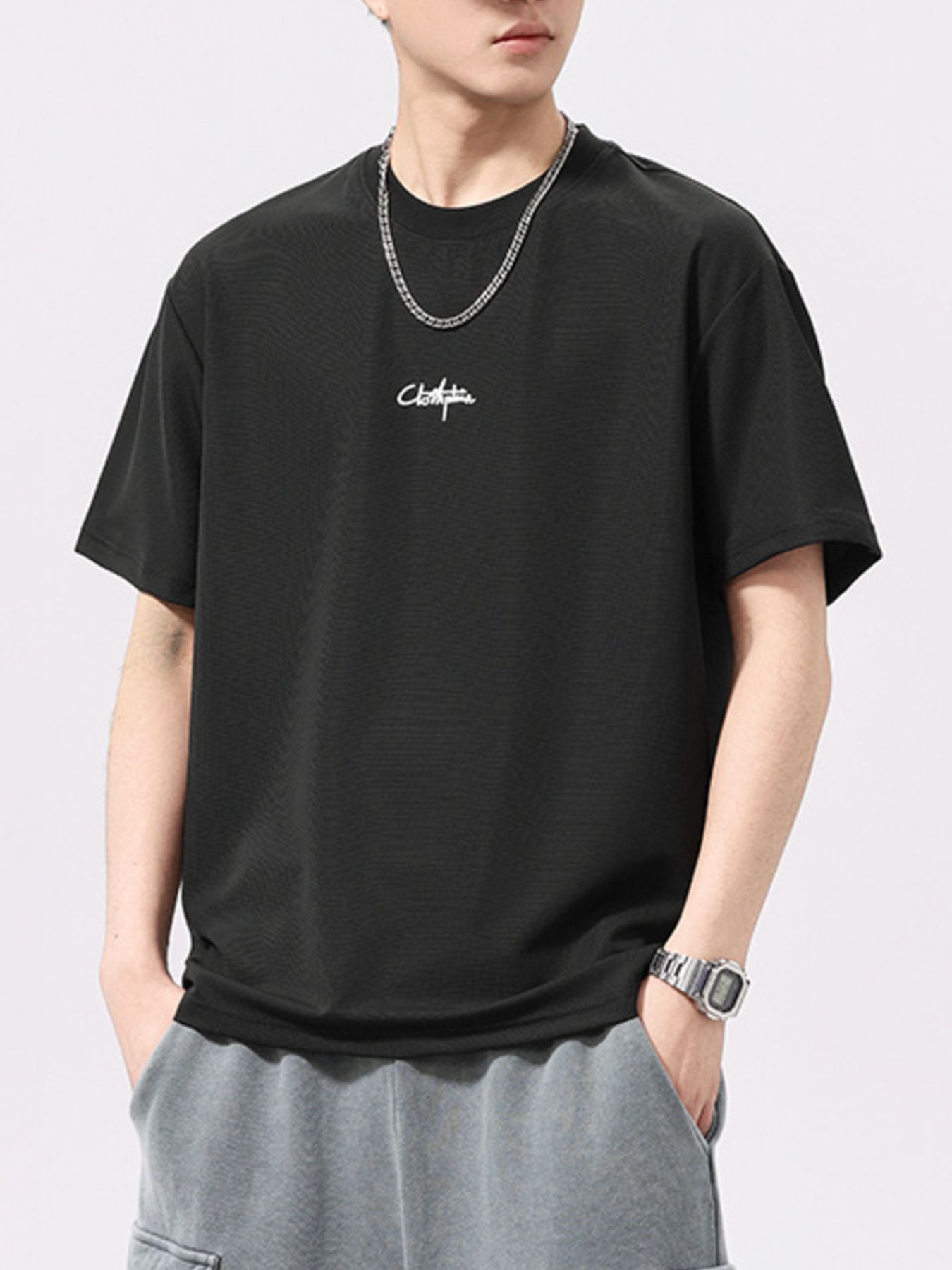 Men's Plus Size Round Neck Short Sleeve T-Shirt