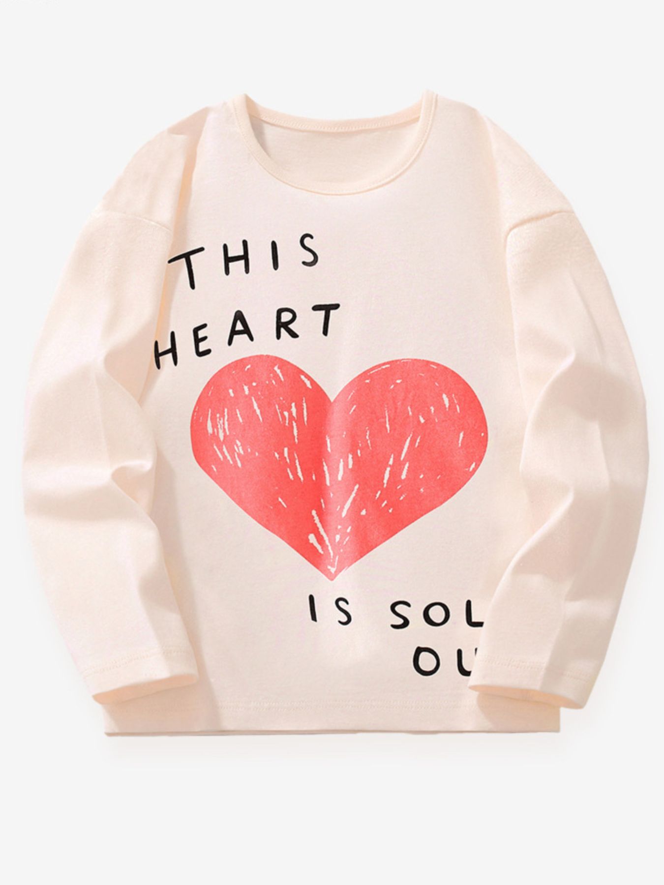Children's Heart Long Sleeve Casual T-Shirt