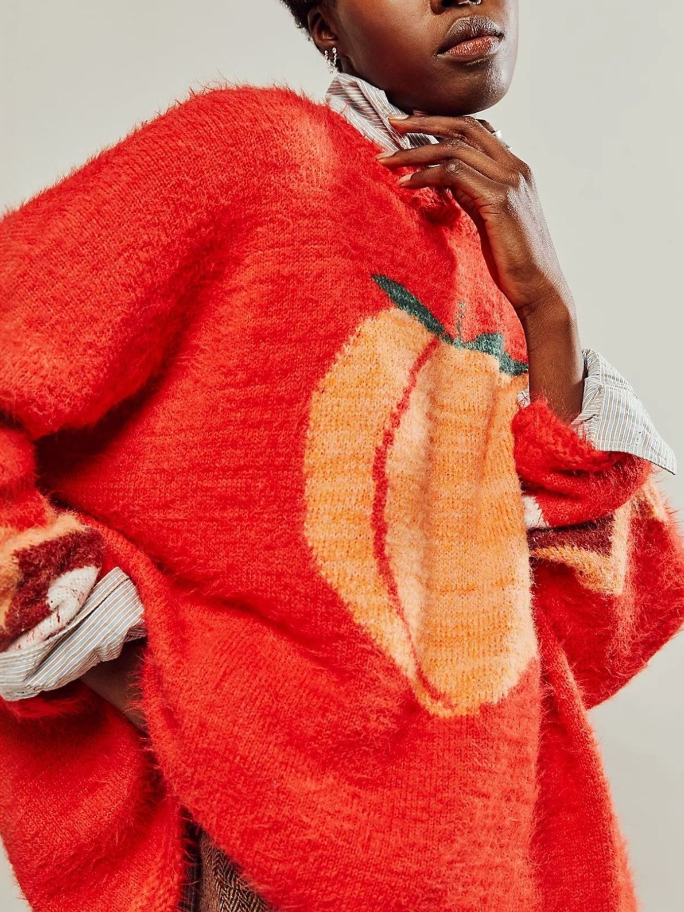 Fruit Round Neck Long Sleeve Sweater