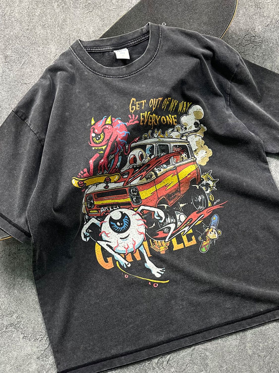 Men's Round Neck Half Sleeve Graphic T-Shirt