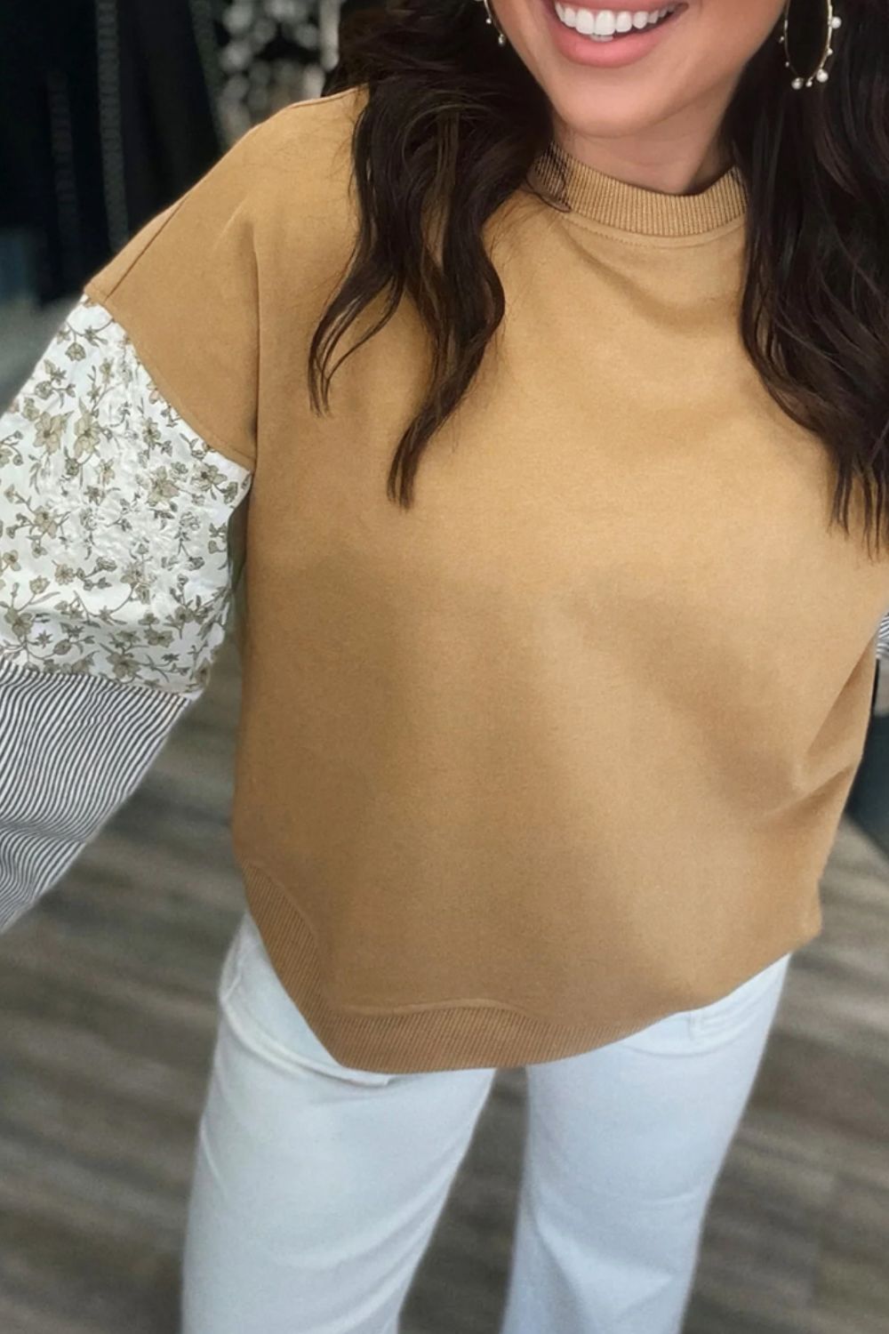 Color Block Long Sleeve Sweatshirt