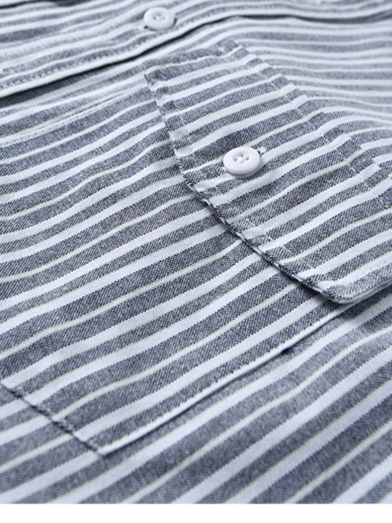 Men's Plus Size Striped Casual Long Sleeve Shirt