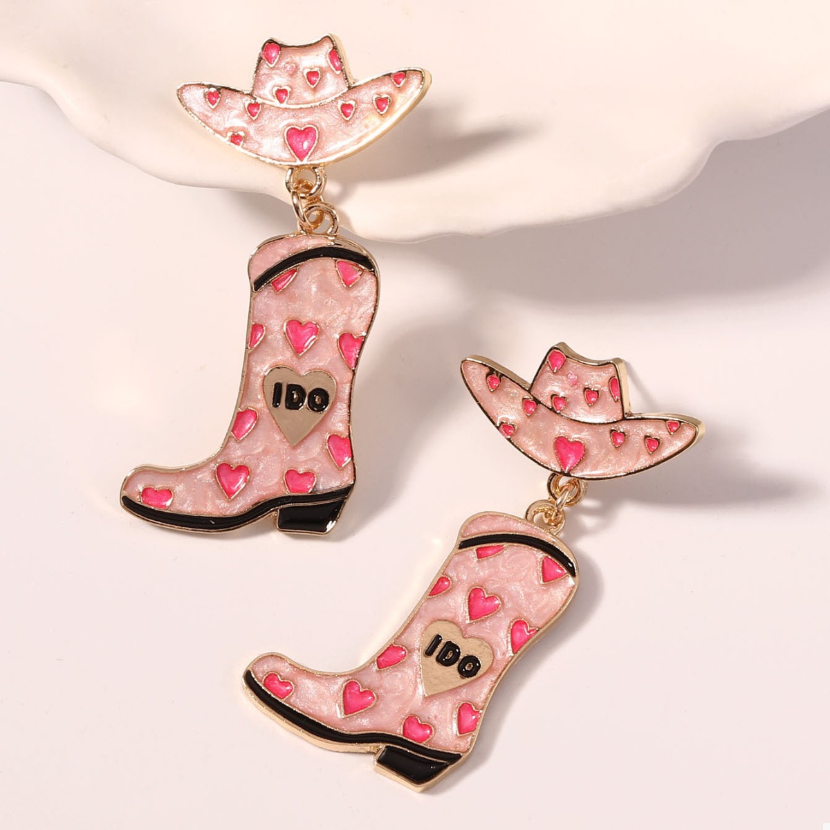 Cowgirl Hat and Boot Dangle Earrings