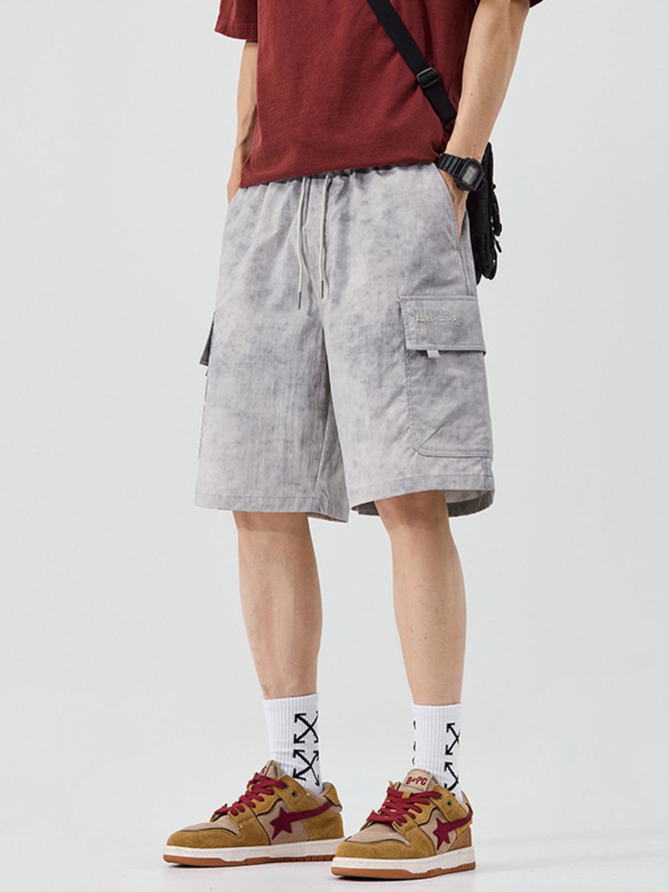 Men's Plus Size Loose Fit Cargo Shorts