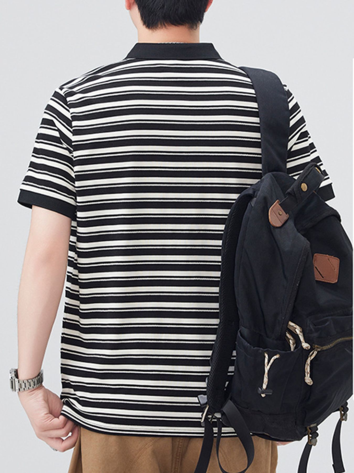 Men's Plus Size Button Detail Short Sleeve Polo