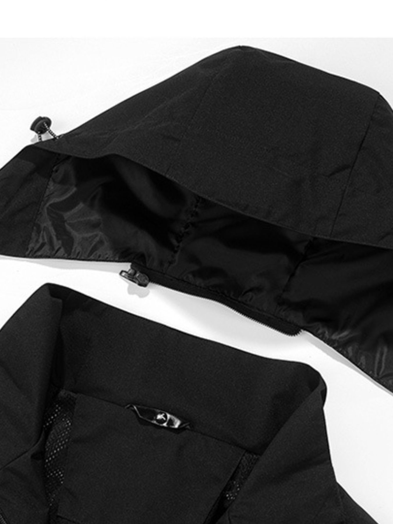 Men's Full Size Long Sleeve Hooded Windbreaker Jacket Plus Size