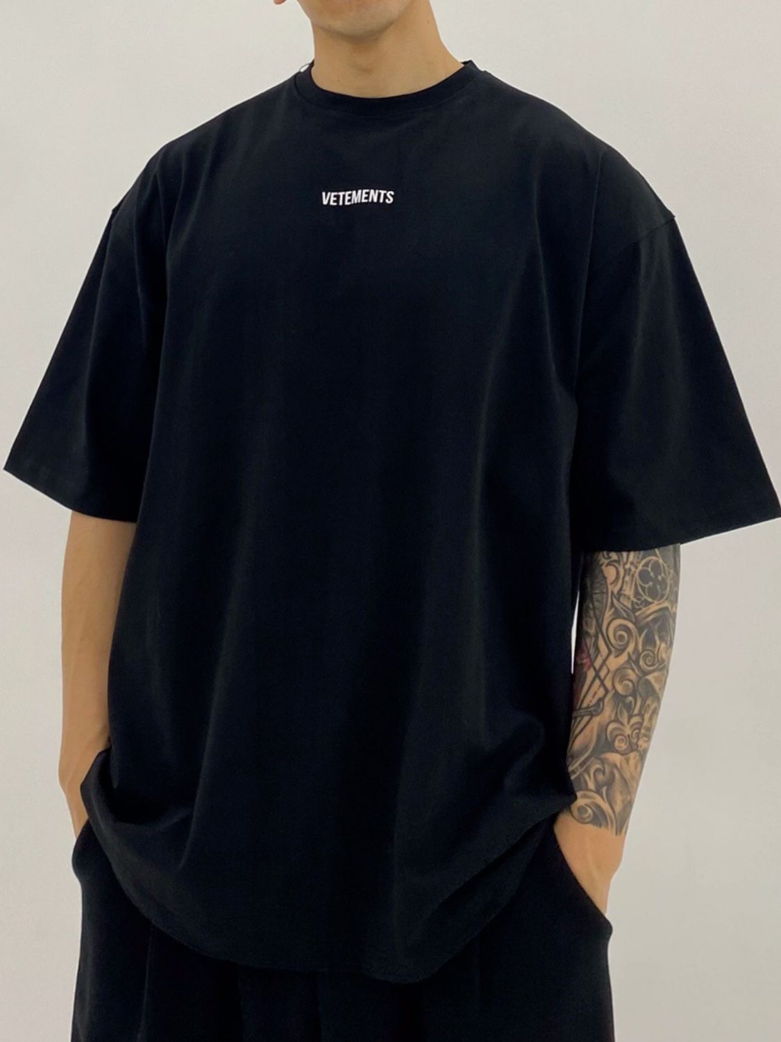 Men's Plus Size Round Neck Half Sleeve T-Shirt