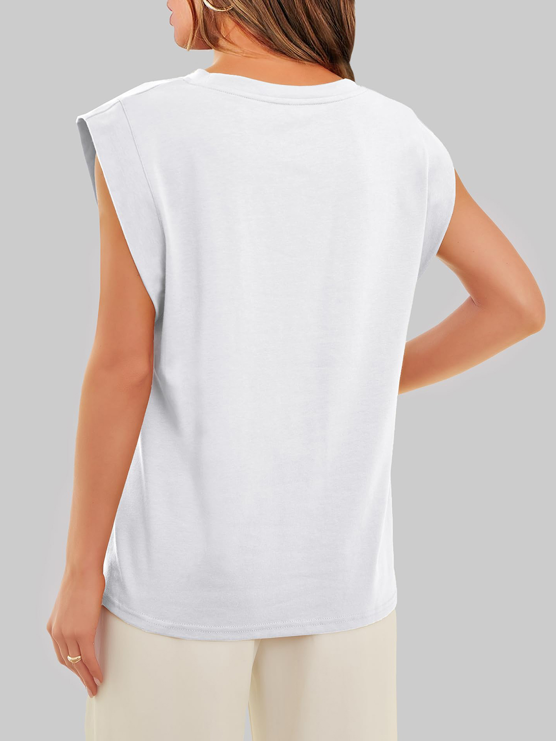 Round Neck Cap Sleeve T-Shirt