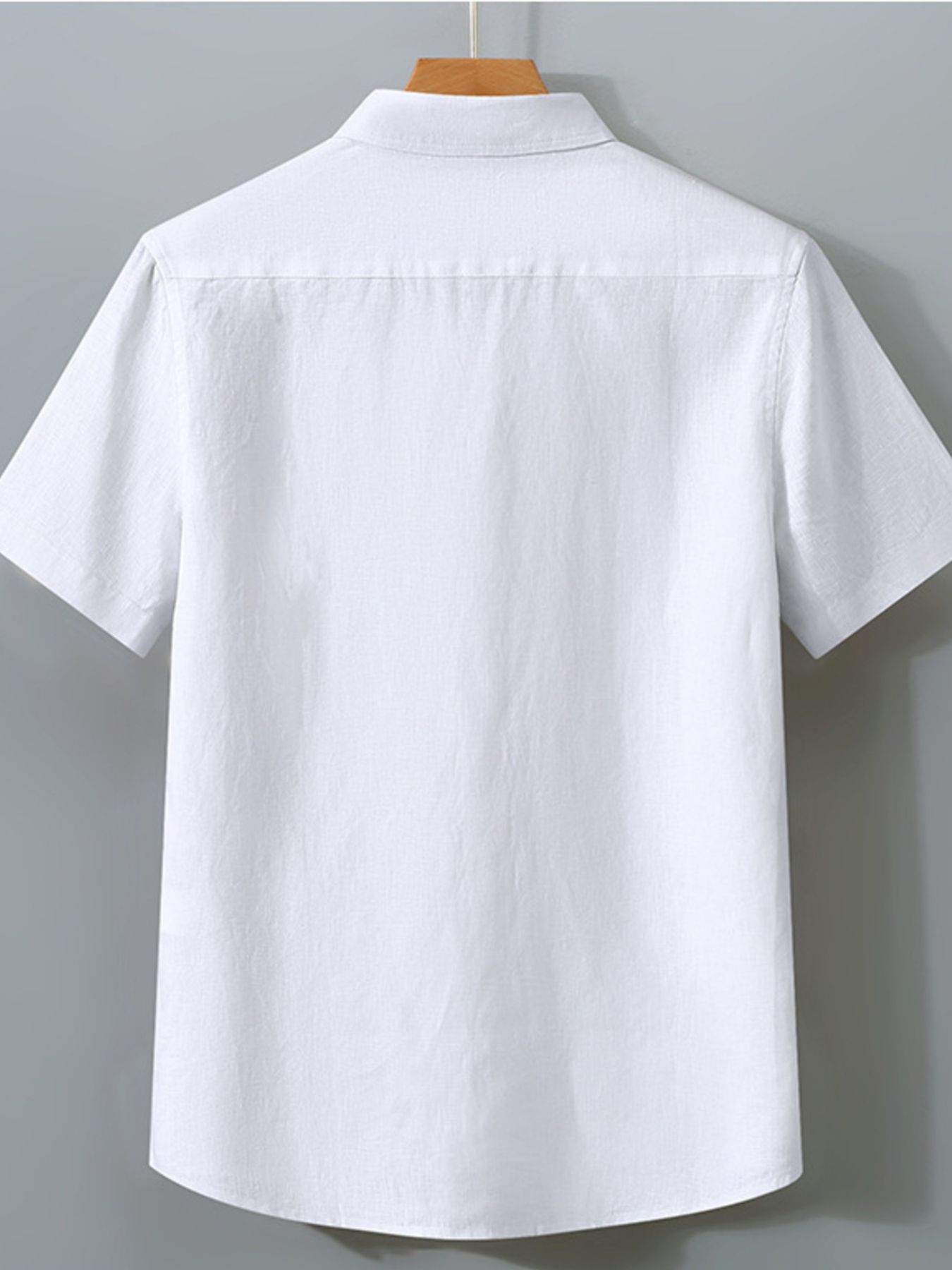 Men's Full Size Short Sleeve Button-Up Shirt Plus Size