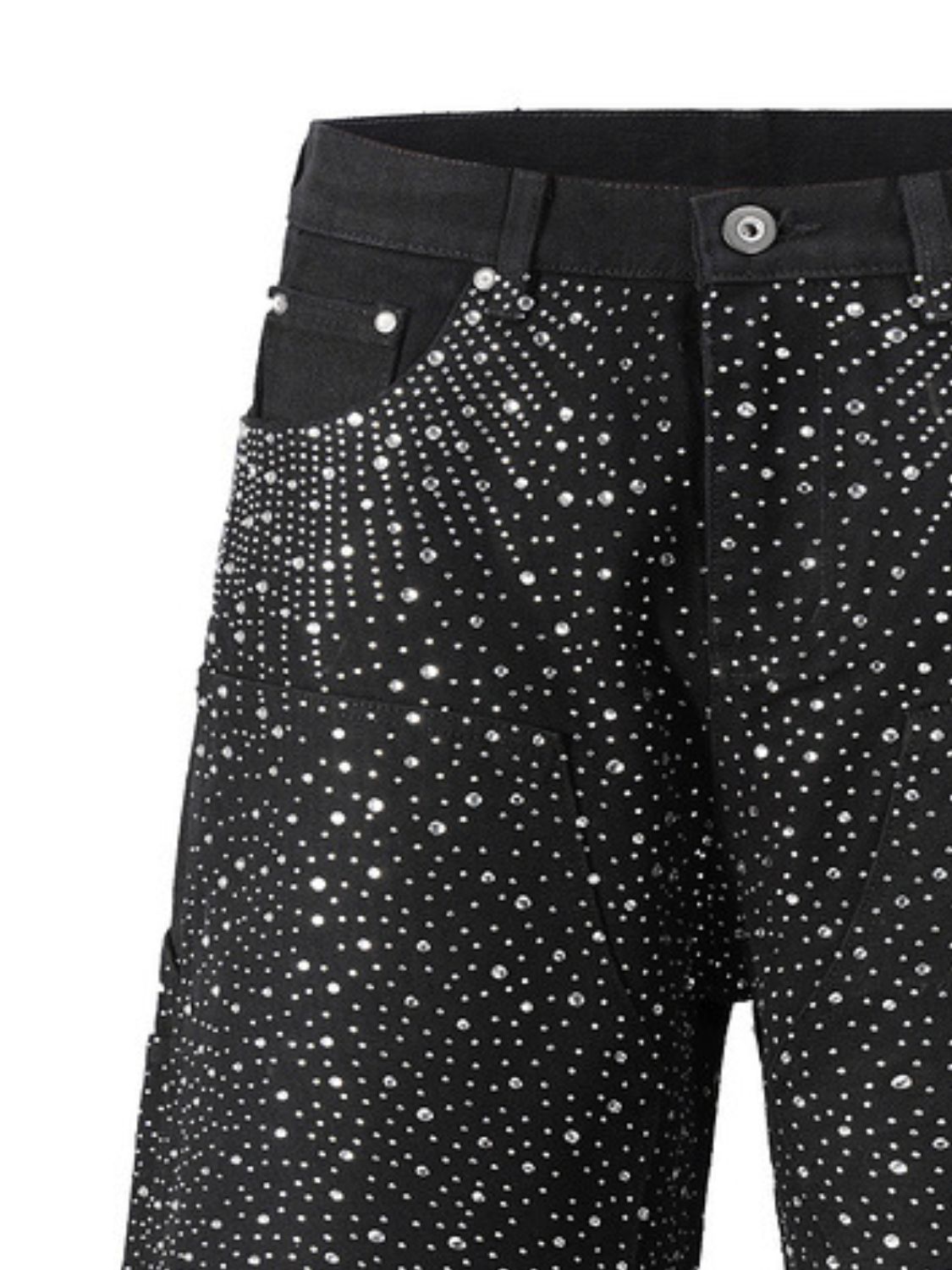 Men's Rhinestone Shorts with Pockets