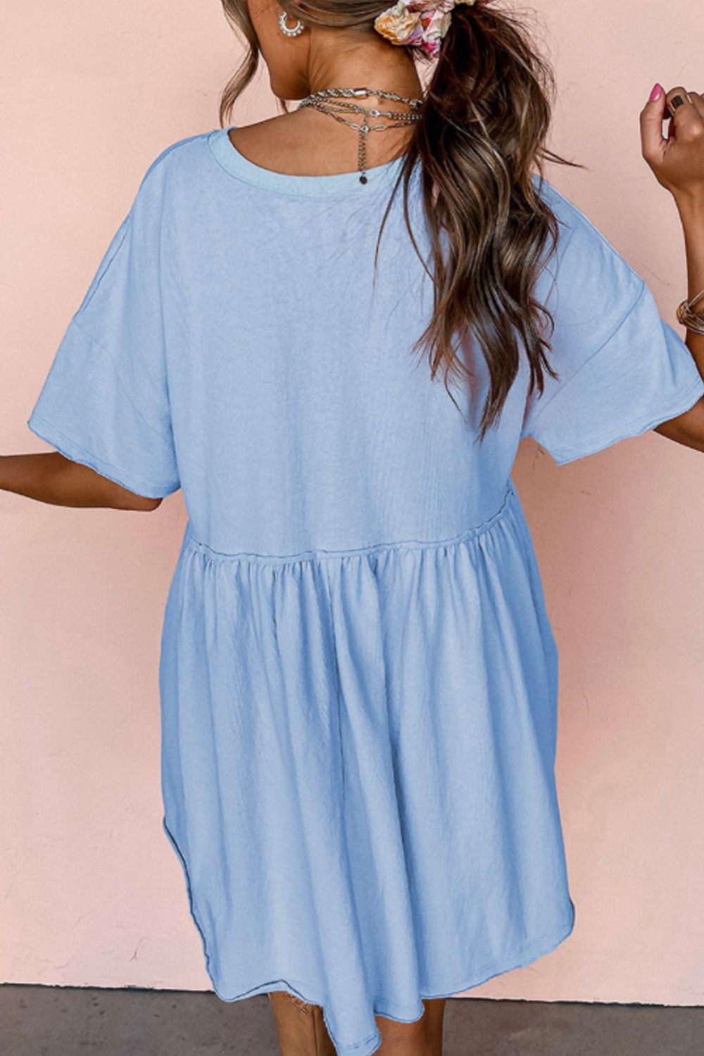 American Flag Bow Print Casual Dress