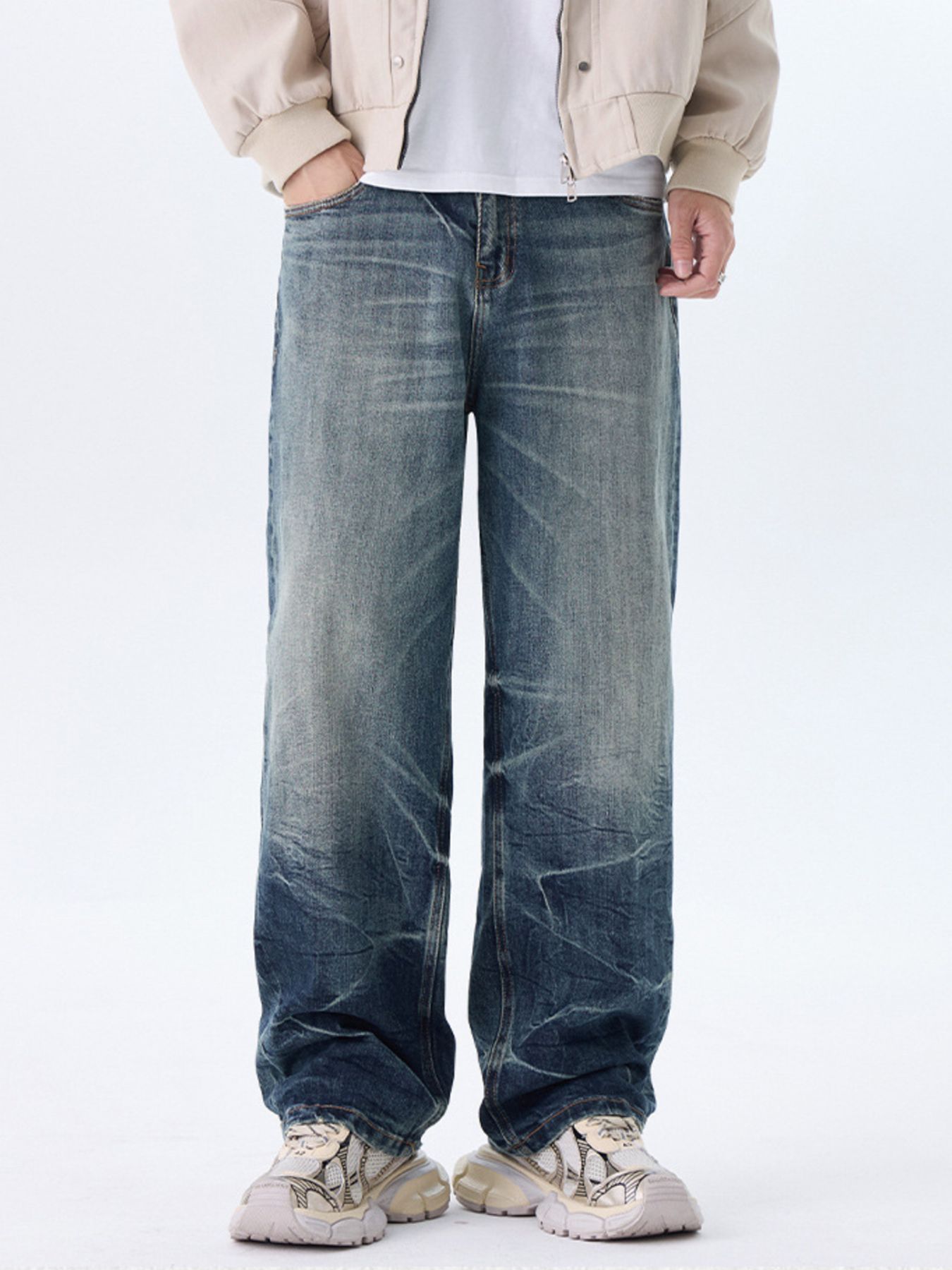 Men's Plus Size Wide Leg Jeans