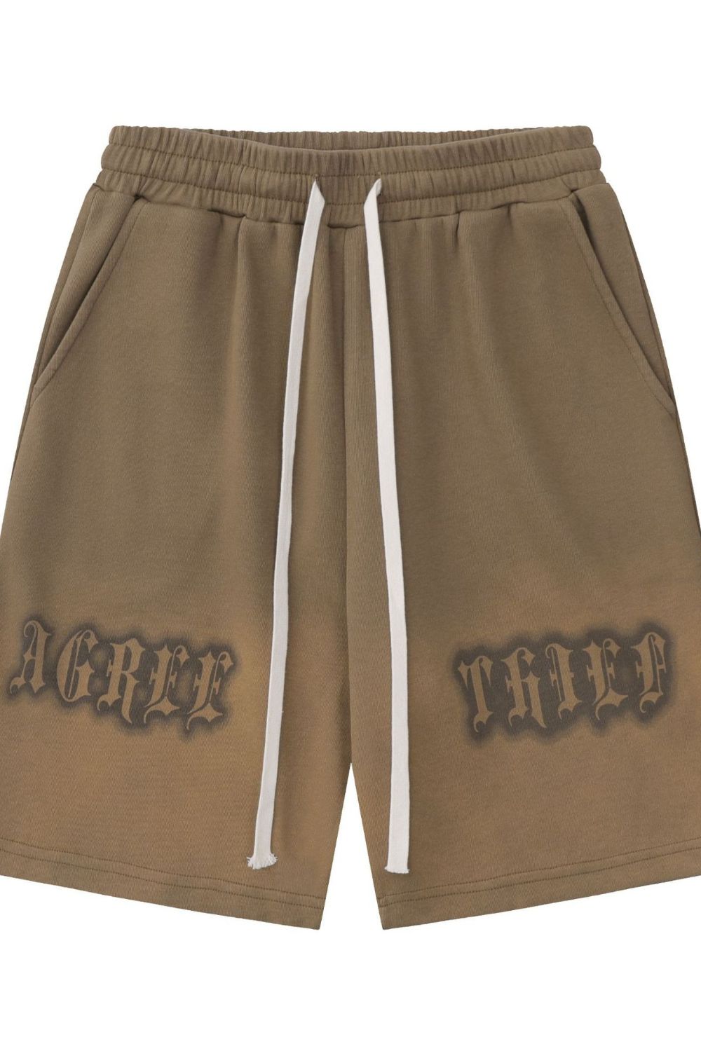 Men's Letter Print Drawstring Shorts