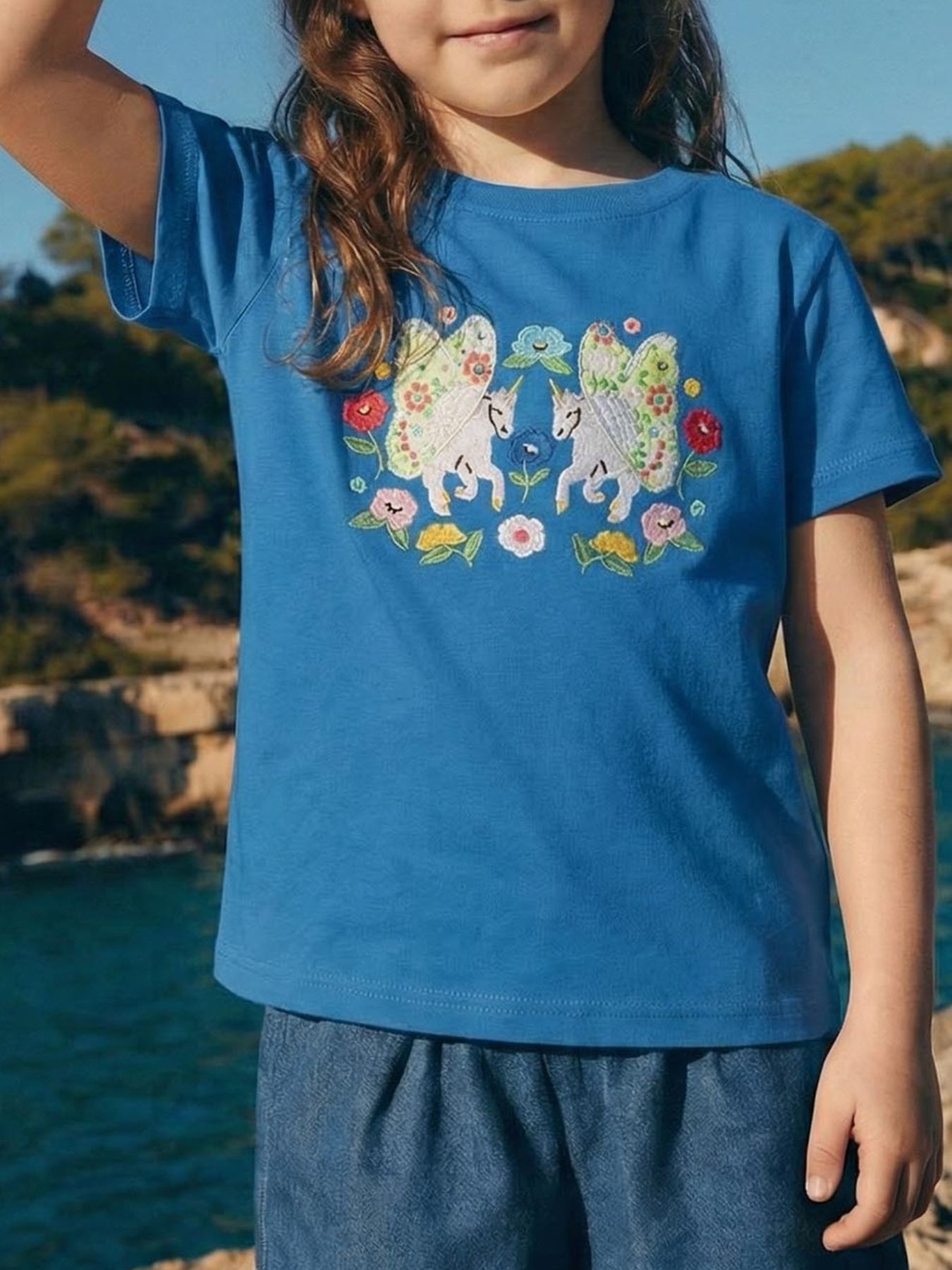 Children's Embroidered Unicorn T-Shirt