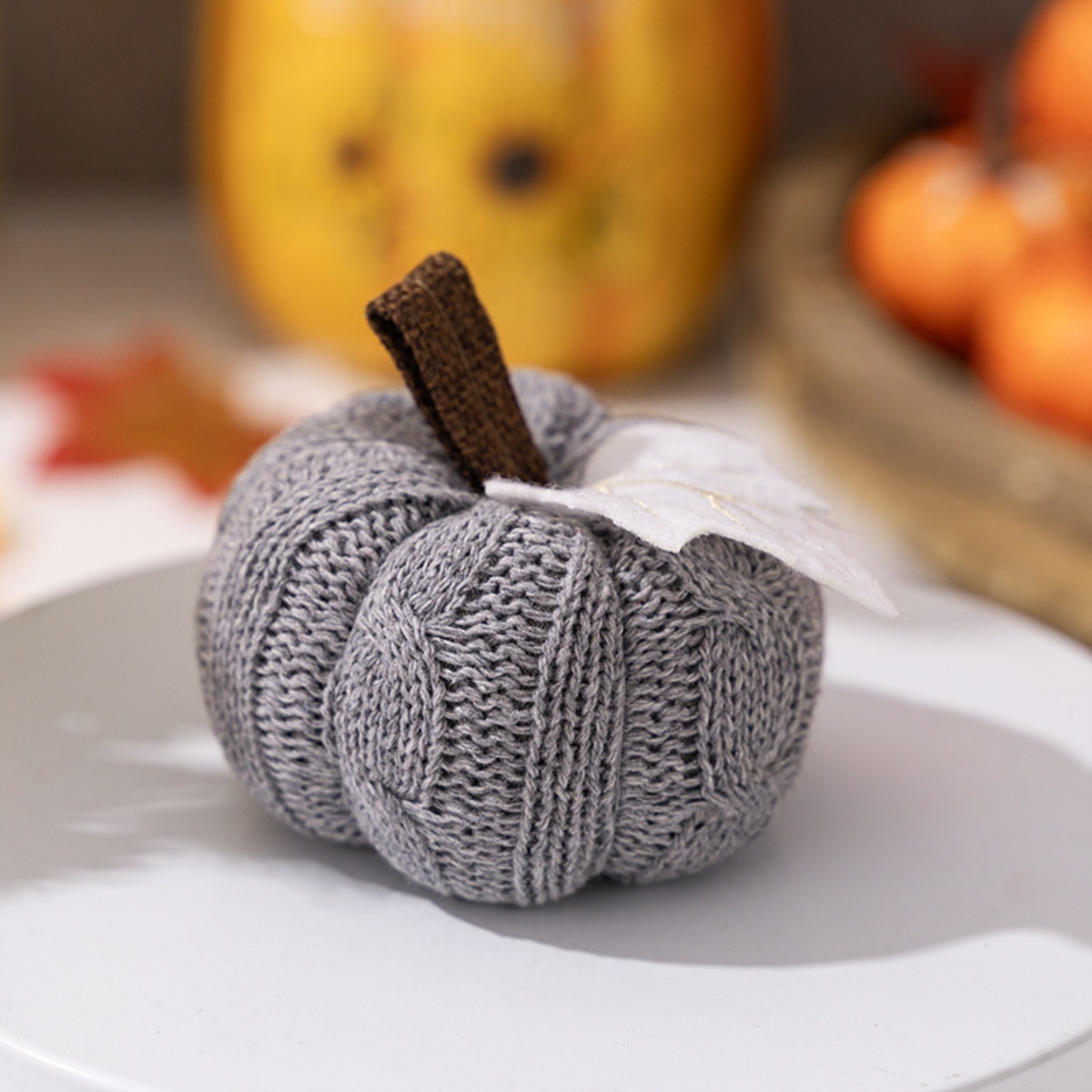 Knitted Pumpkin Decorative Ornaments 11
