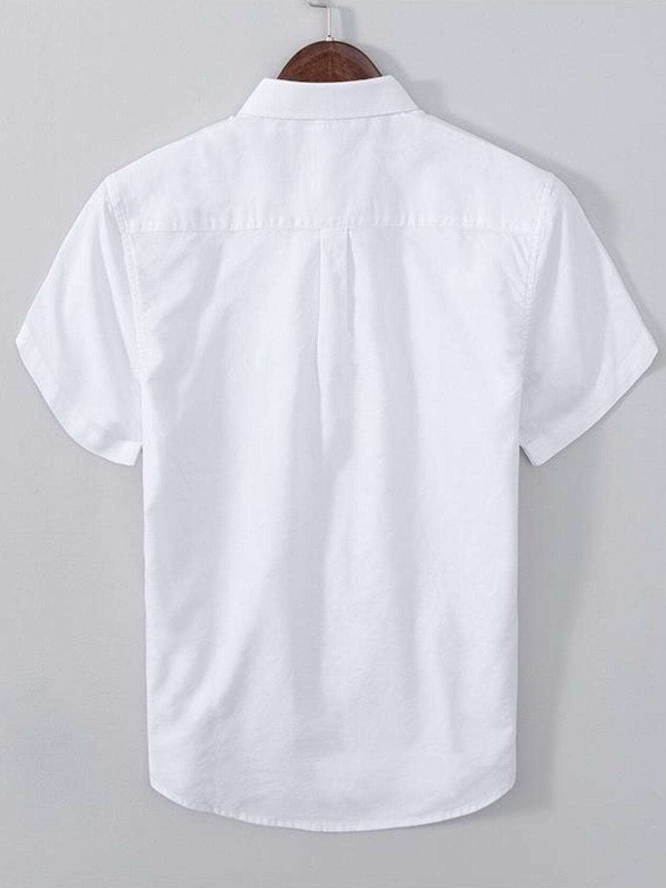 Men's Plus Size Short Sleeve Button-Up Shirt