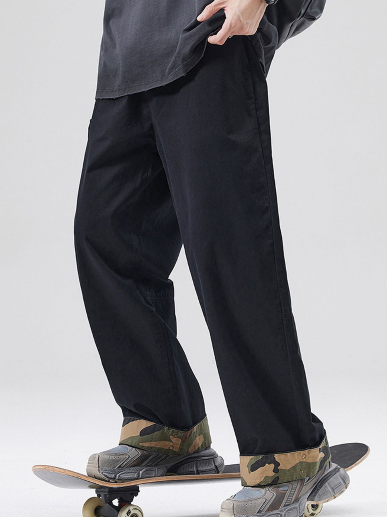 Men's Full Size Wide Leg Pants Plus Size