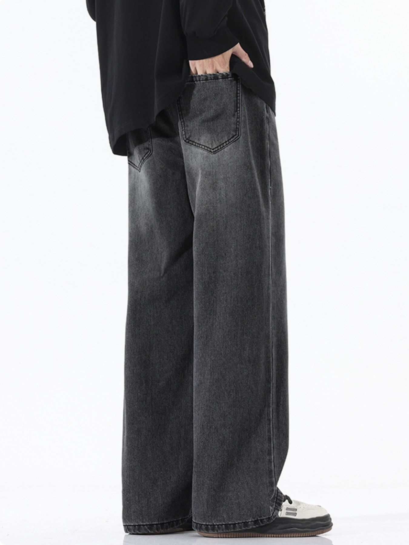 Men's Full Size Wide-Leg Relaxed Fit Jeans Plus Size