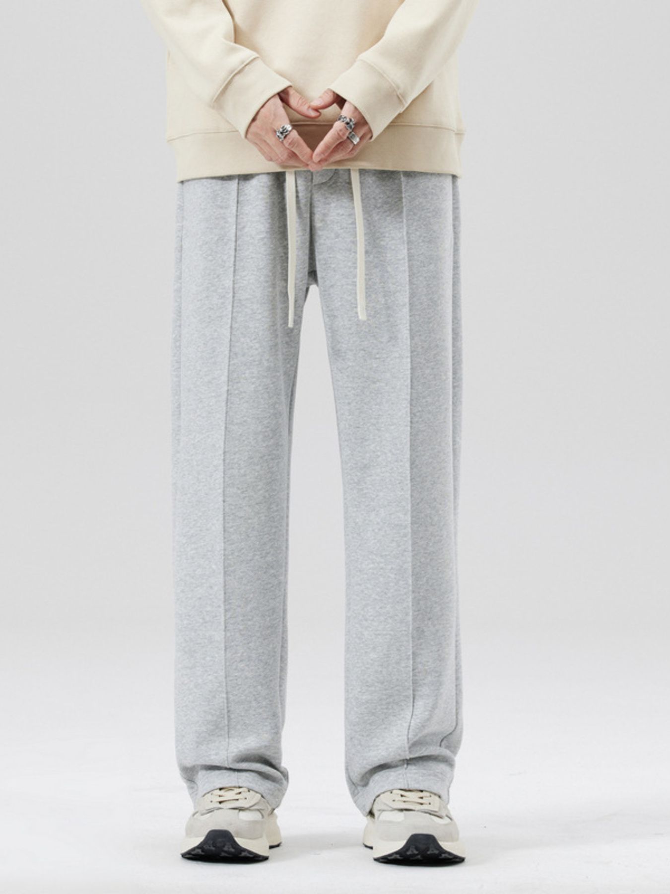 Men's Plus Size Drawstring Wide Leg Pants