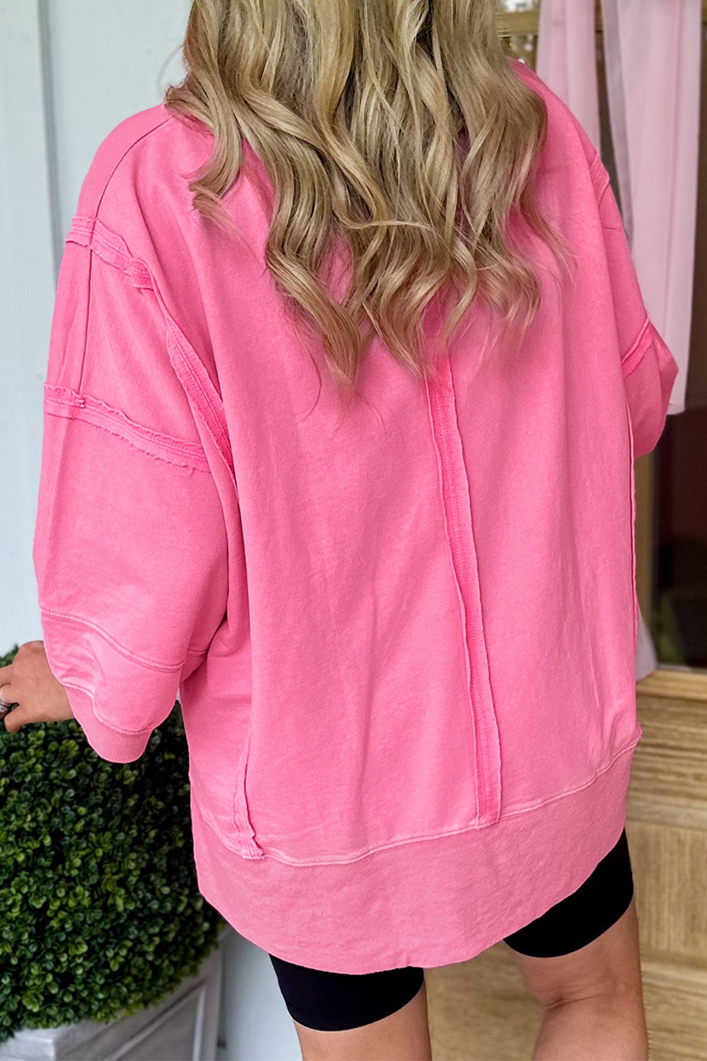 Bow V-Neck Sweatshirt