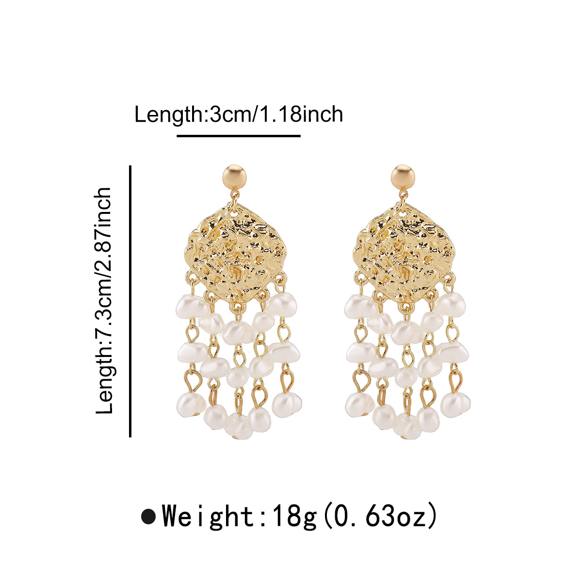 18K Gold-Plated Dangle Earrings