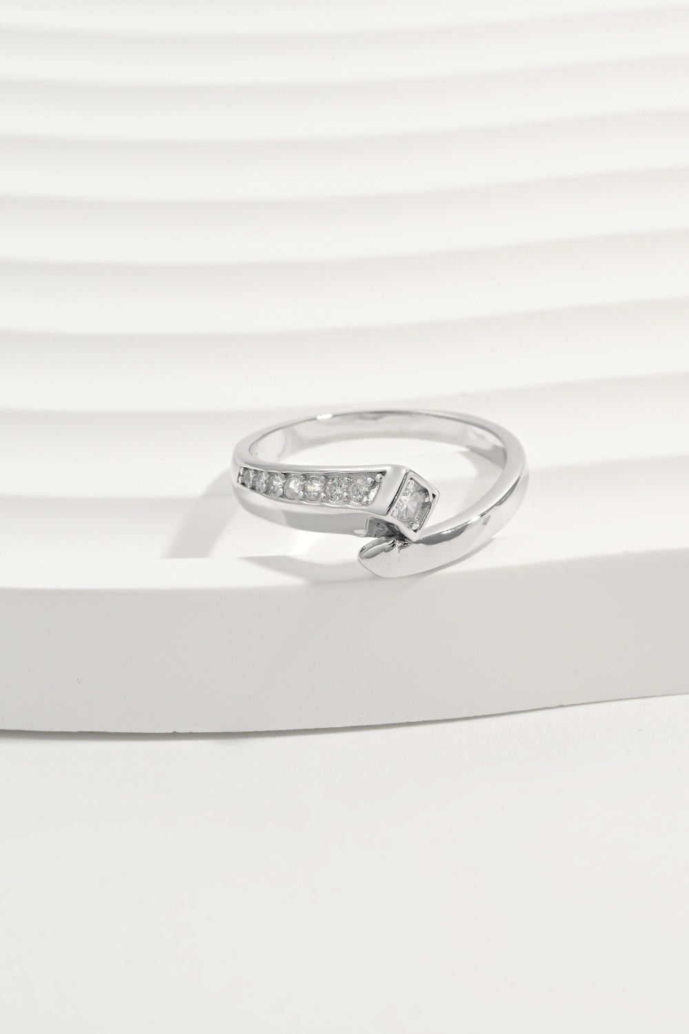 925 Sterling Silver Inlaid Zircon Ring