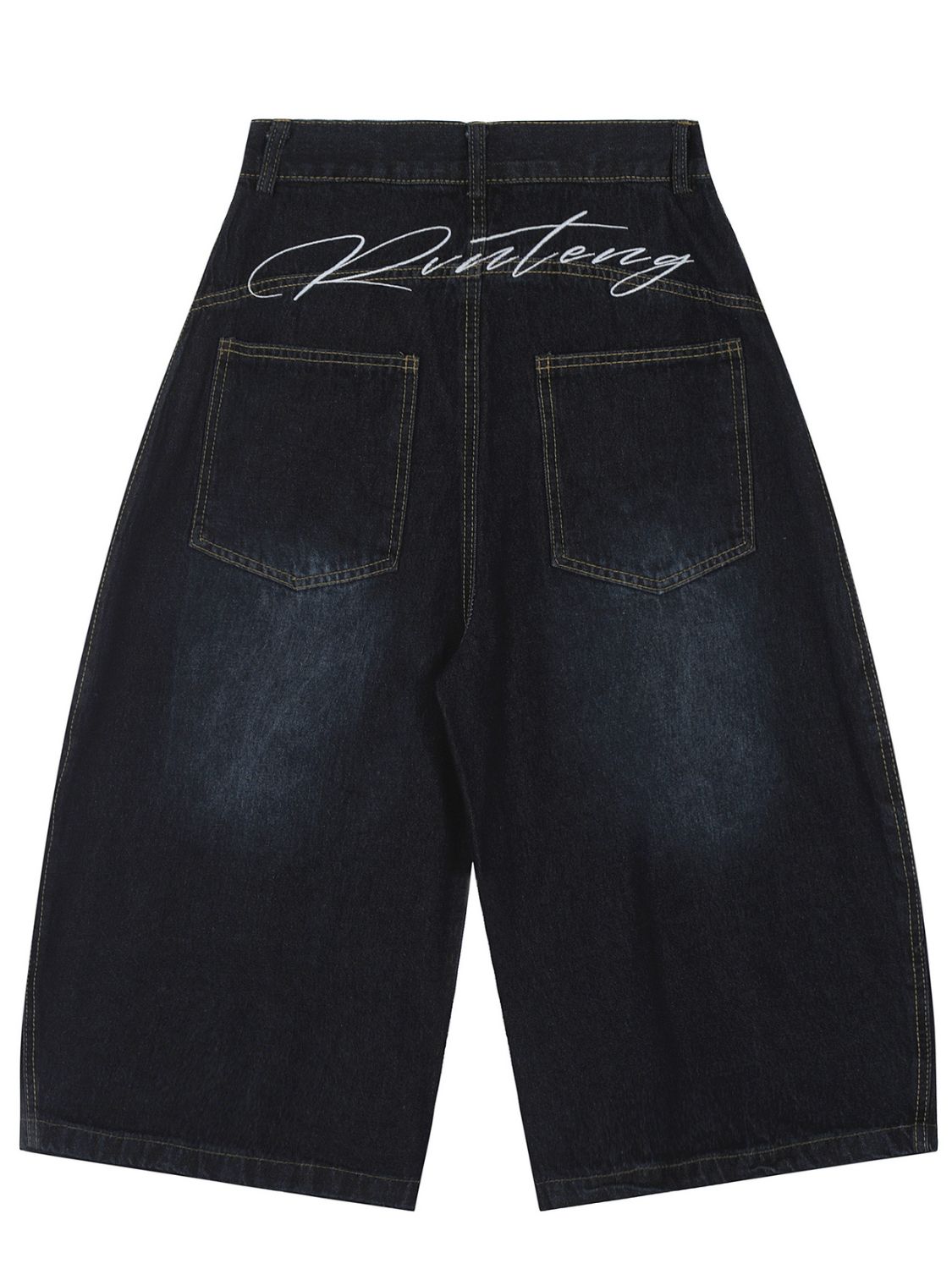 Men's Wash Wide Leg Denim Shorts