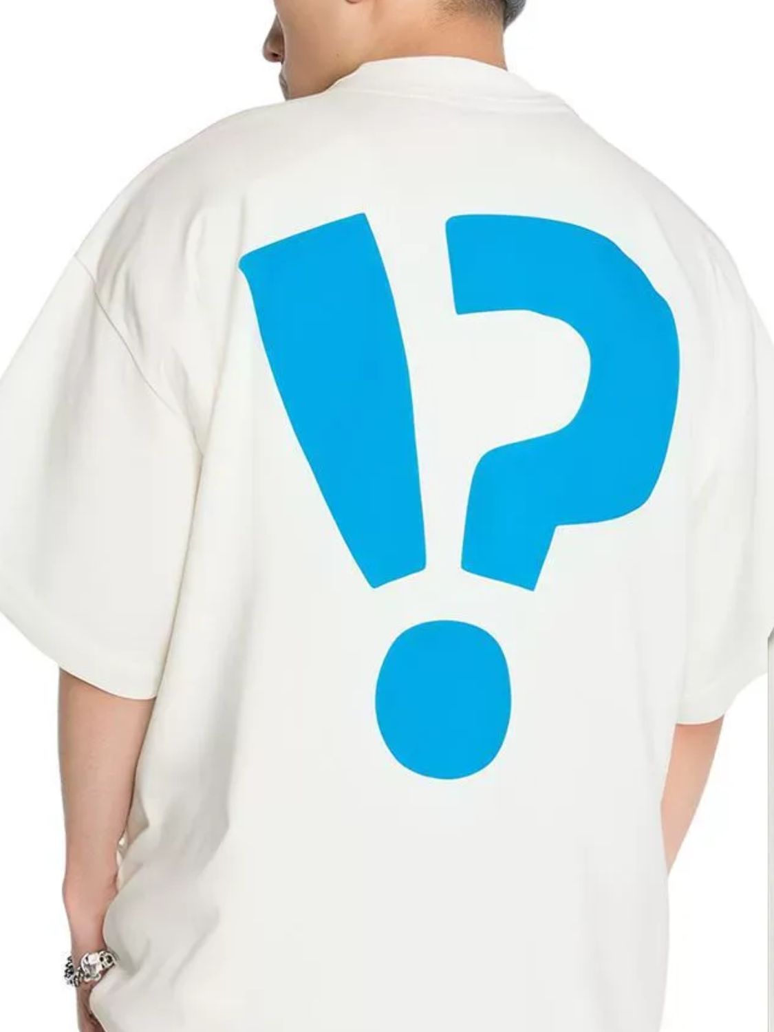 Men's Letter Round Neck Short Sleeve T-Shirt