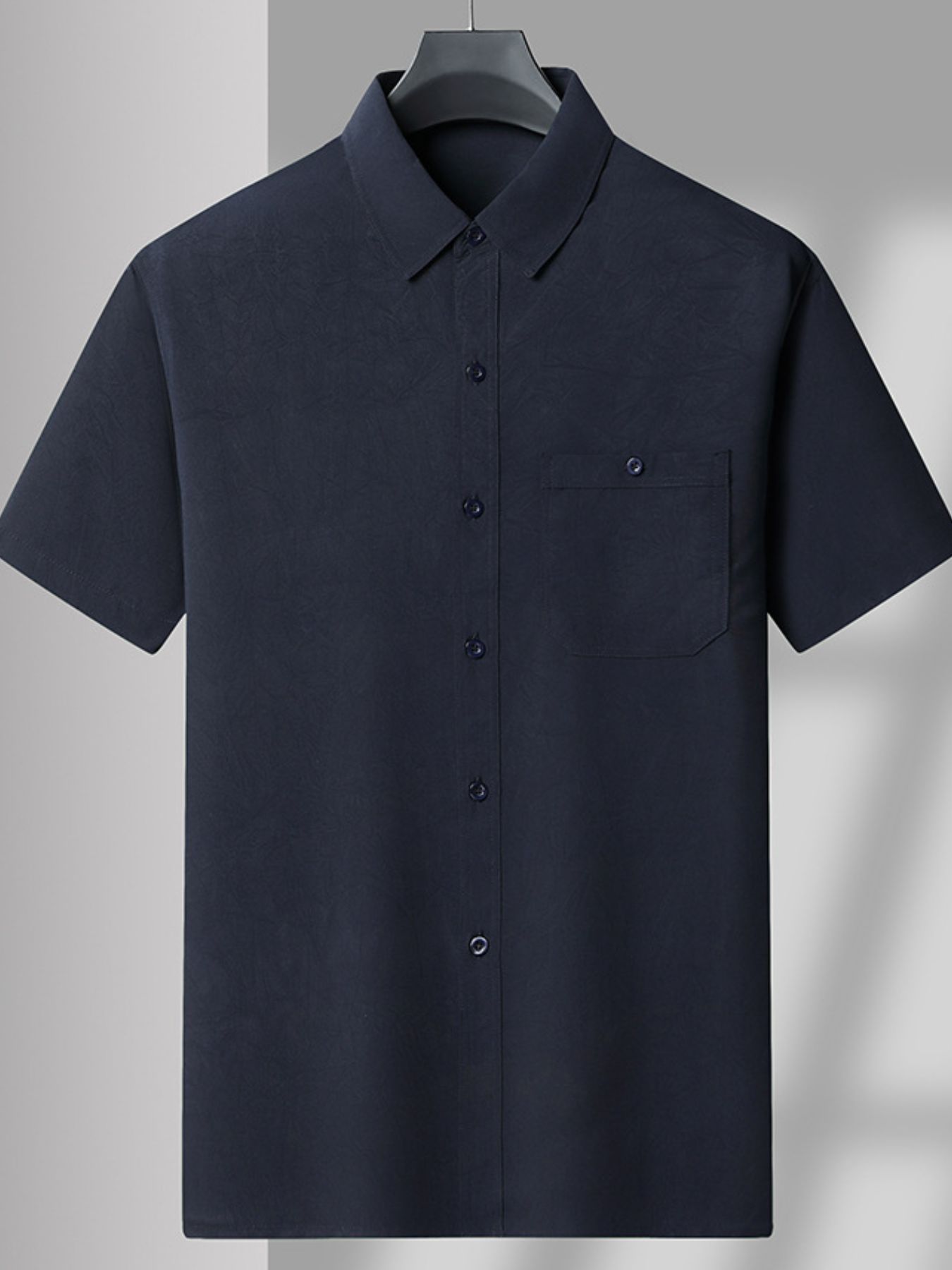 Men's Plus Size Button Up Short Sleeve Shirt and Pants Set