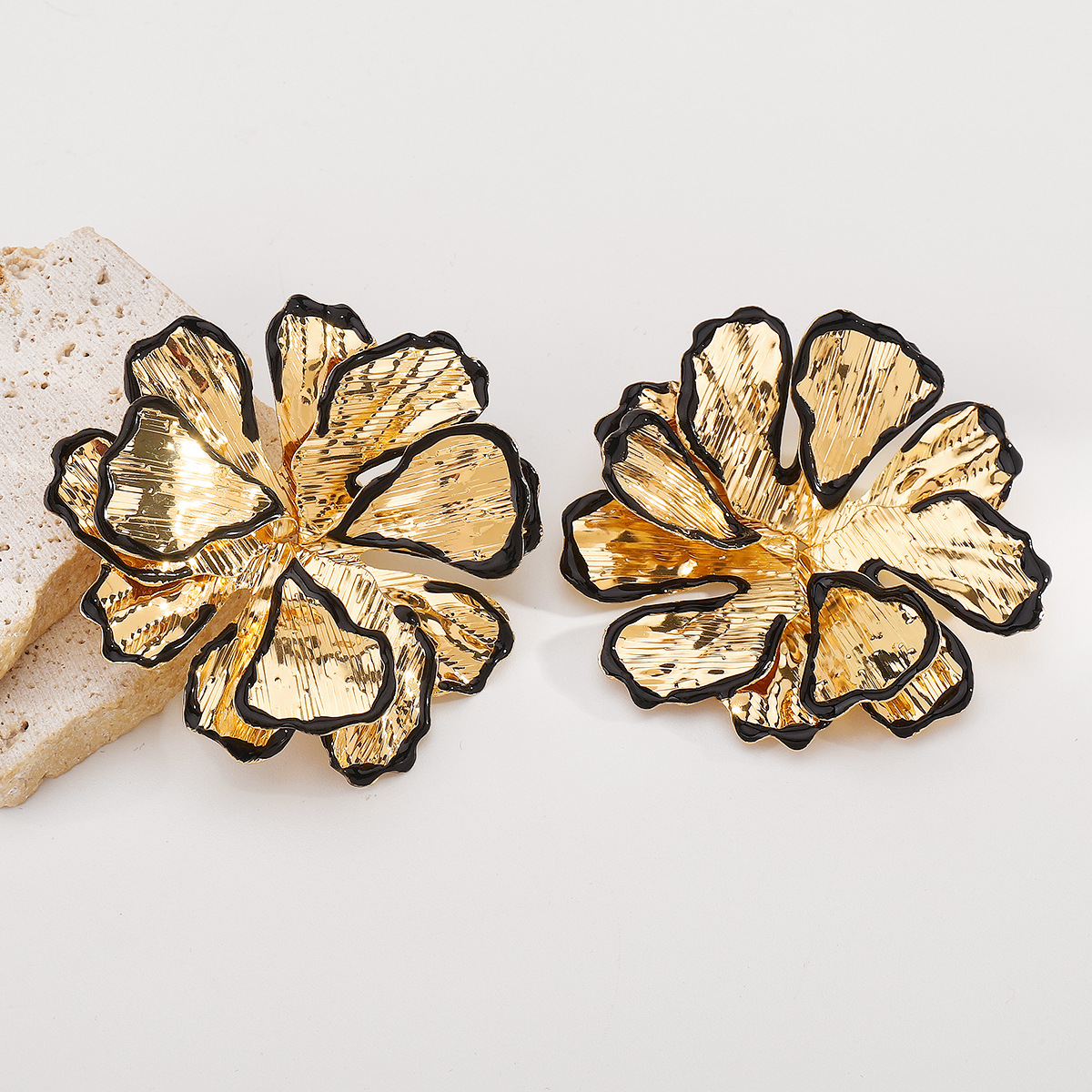 18K Gold-Plated Flower Stud Earrings