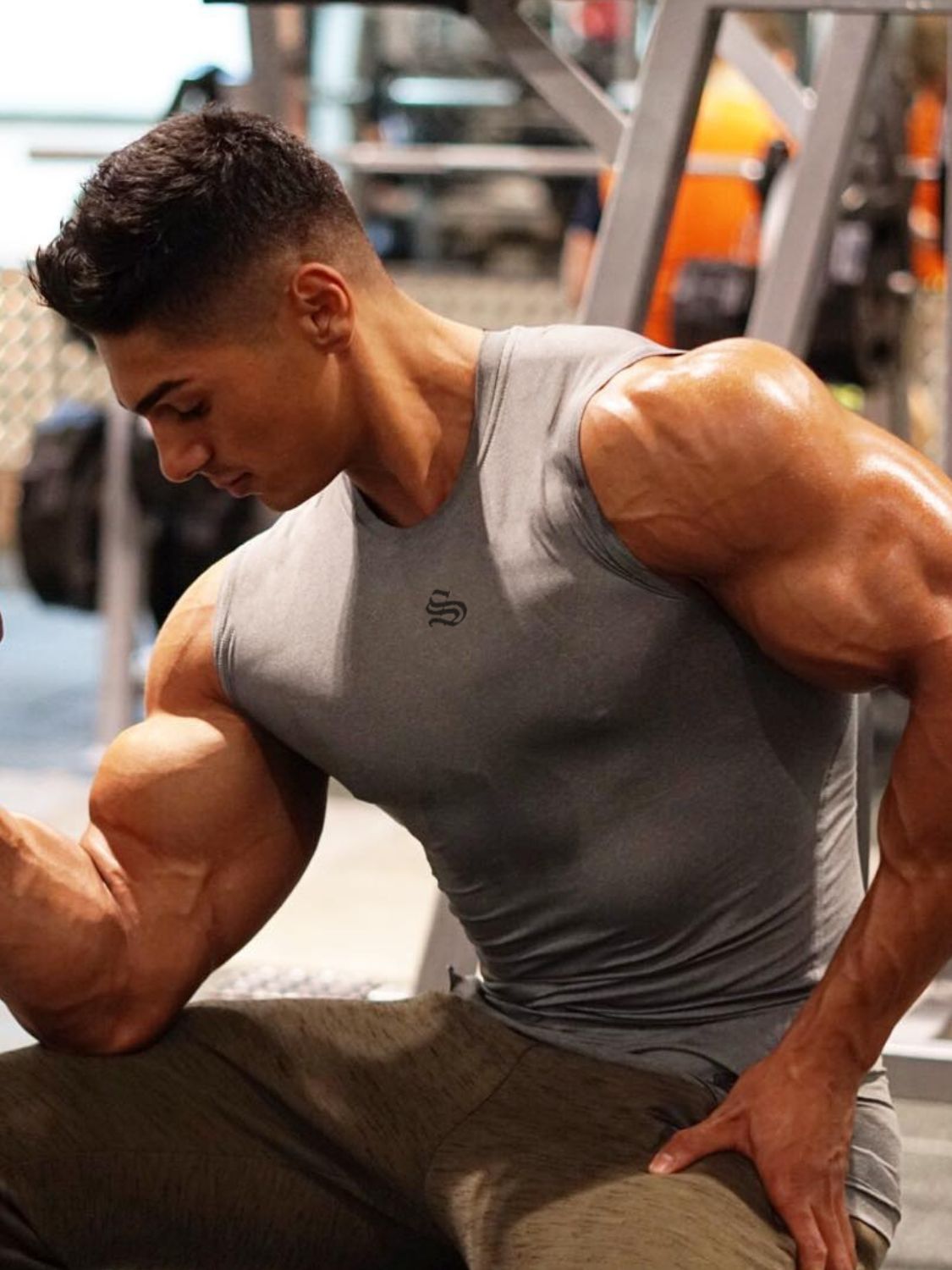 Men's Plus Size Round Neck Tank