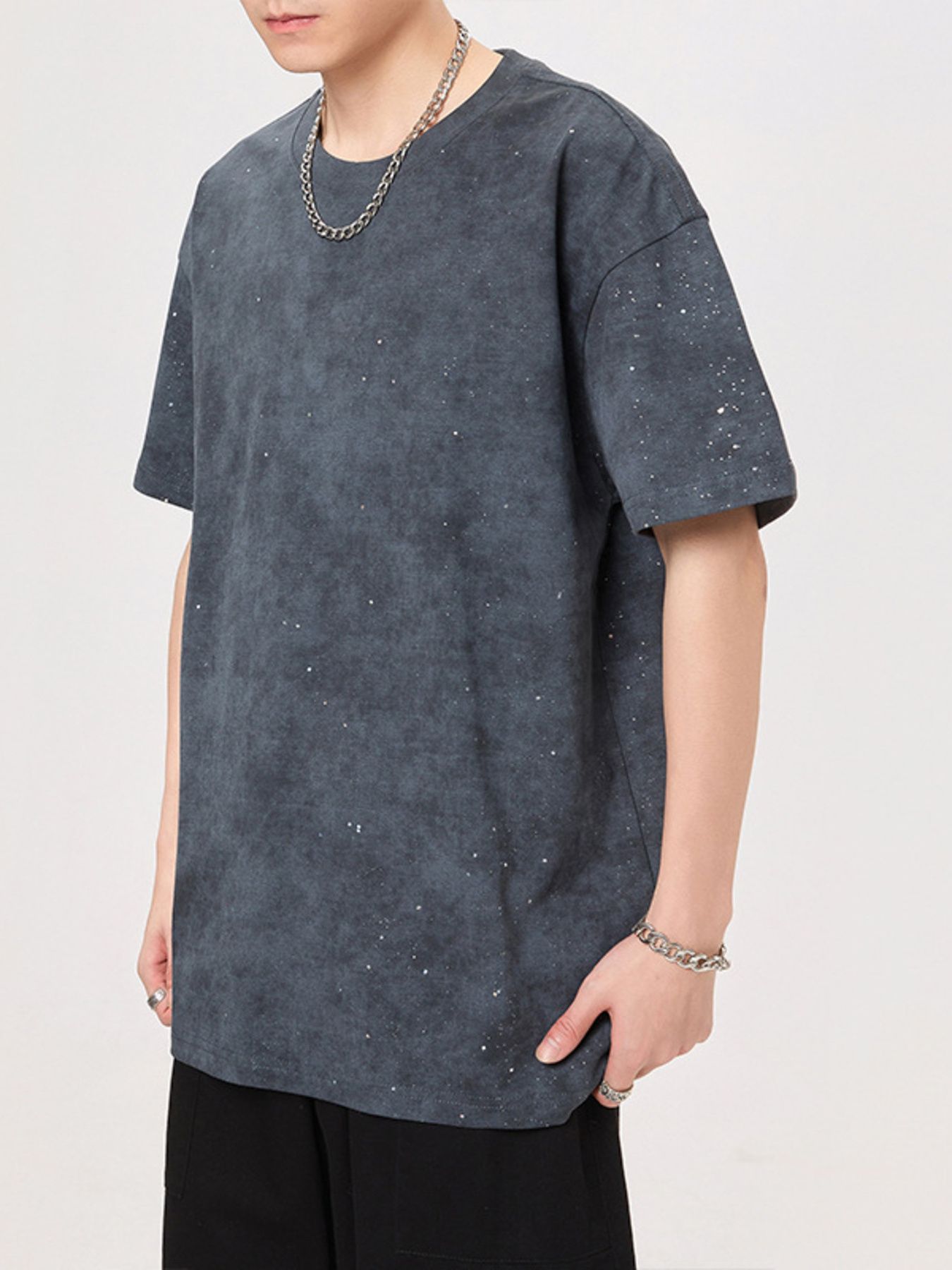 Men's Plus Size Round Neck Half Sleeve T-Shirt