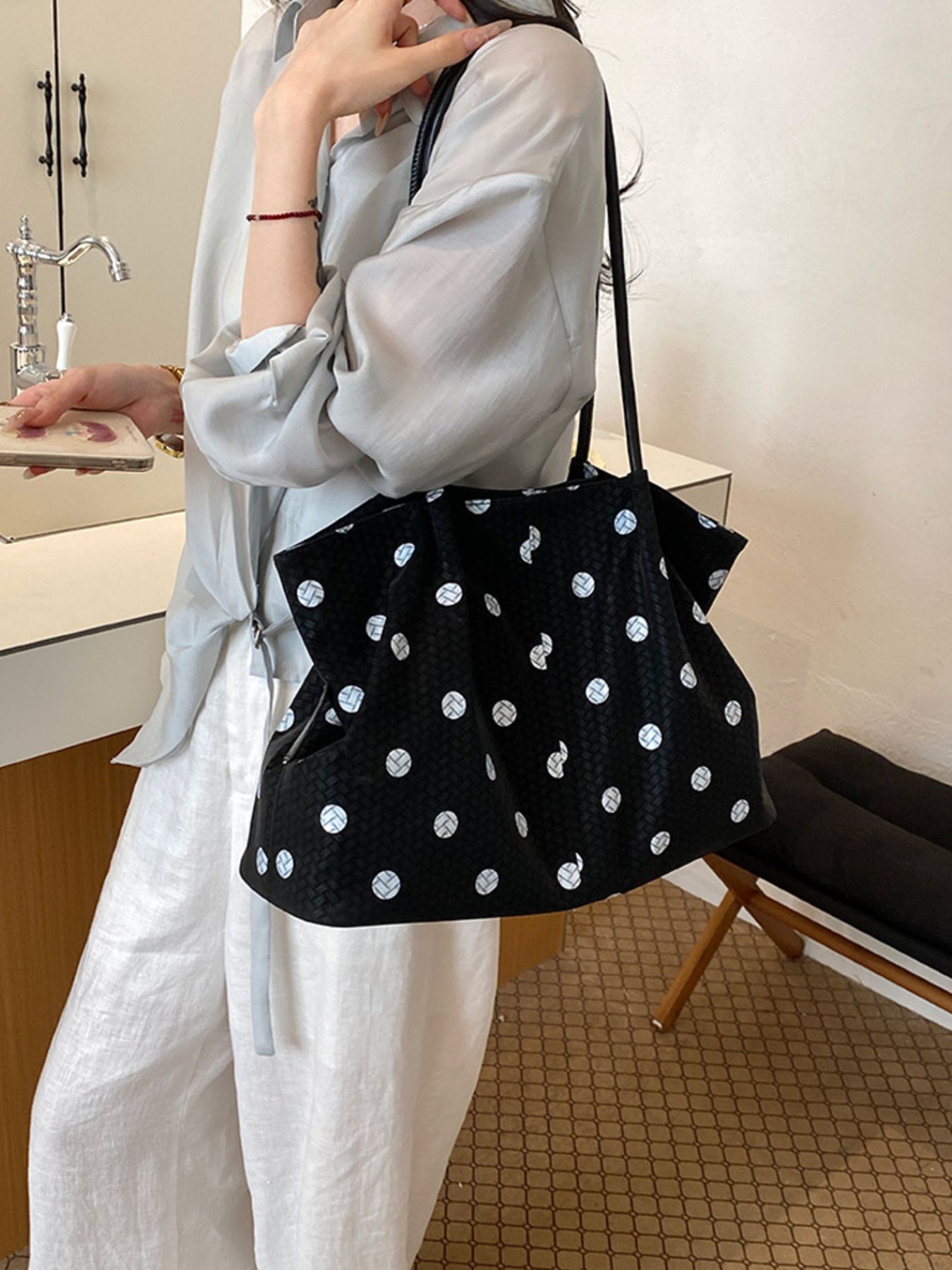 Polka Dot Shoulder Bag