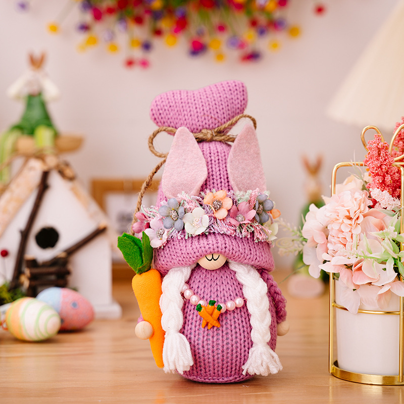 Easter Knit Faceless Doll 6
