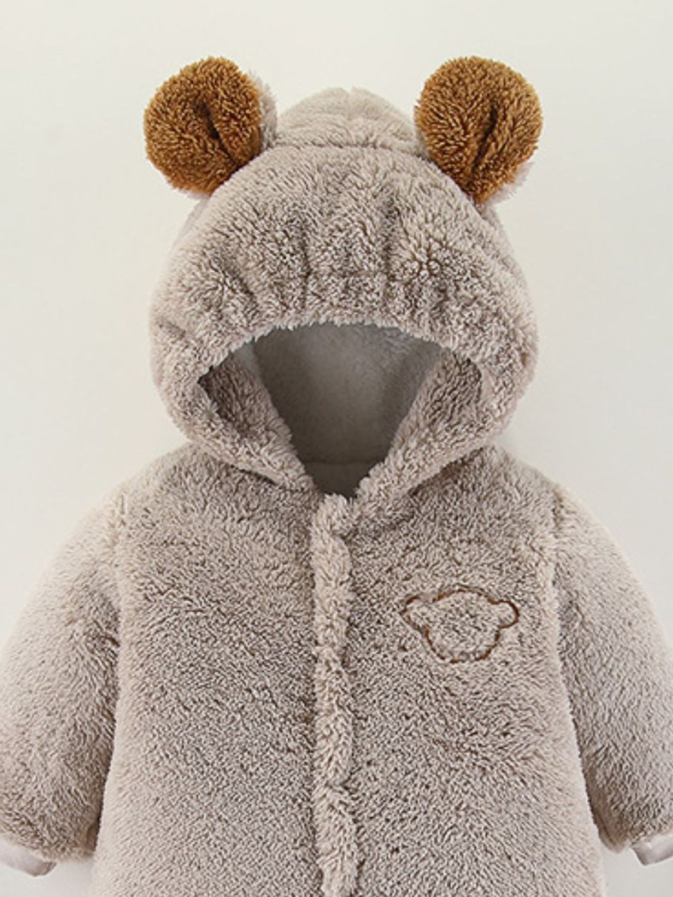 Children's Cozy Bear Hooded Fleece One-Piece