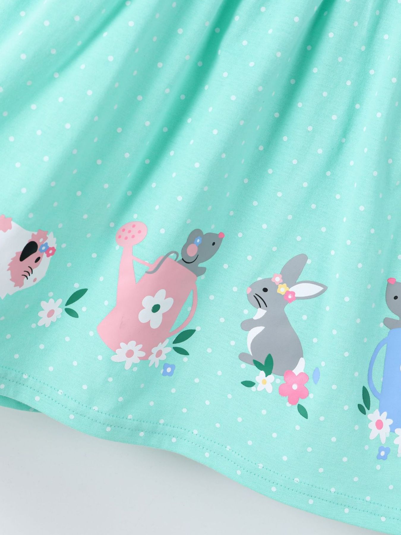 Children's Bunny Print Button Detail Dress 4
