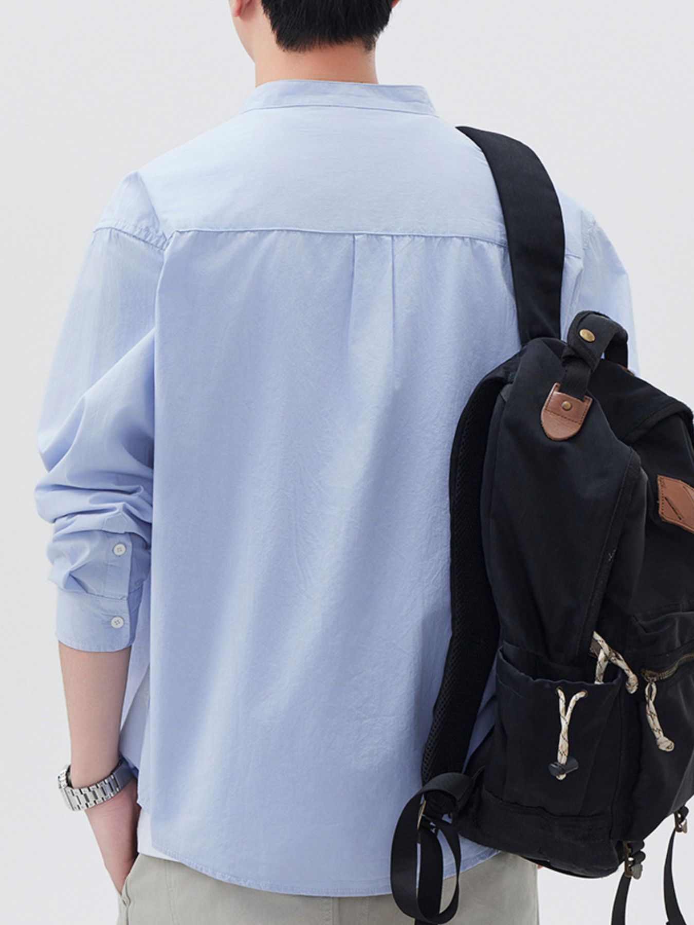 Men's Plus Size Button Up Long Sleeve Shirt