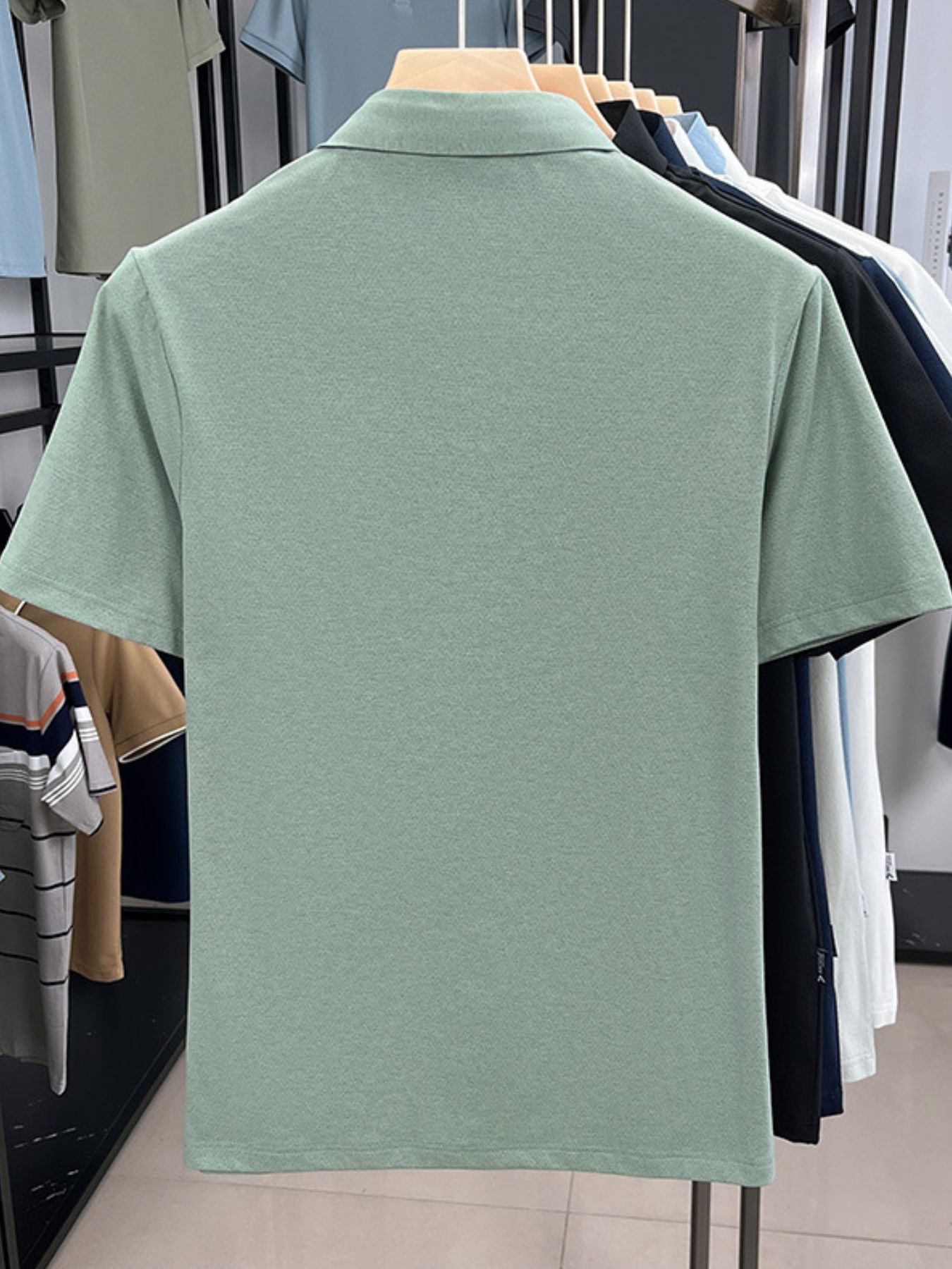 Men's Plus Size Button Detail Short Sleeve Polo