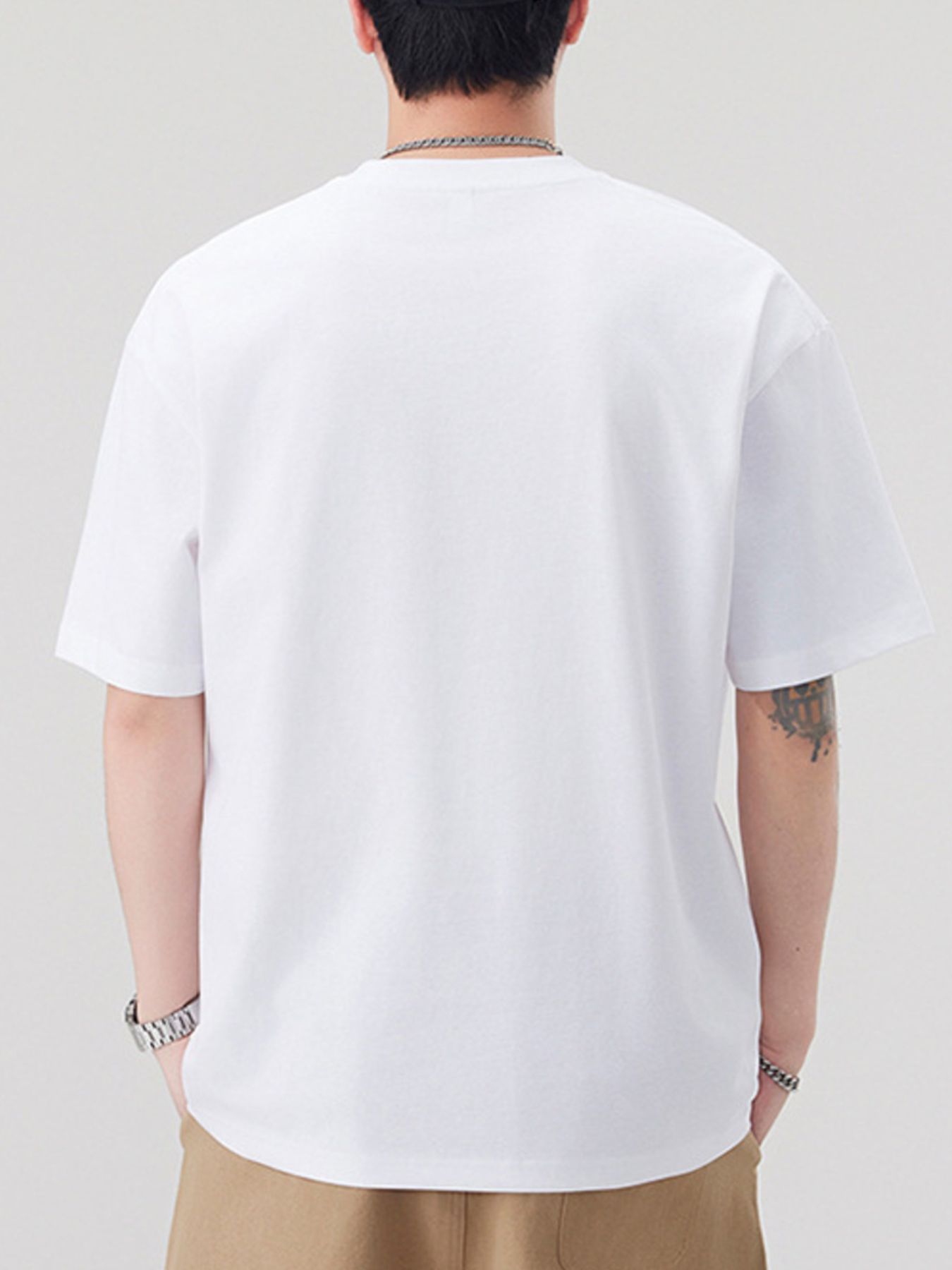 Men's Plus Size Round Neck Letter Graphic T-Shirt