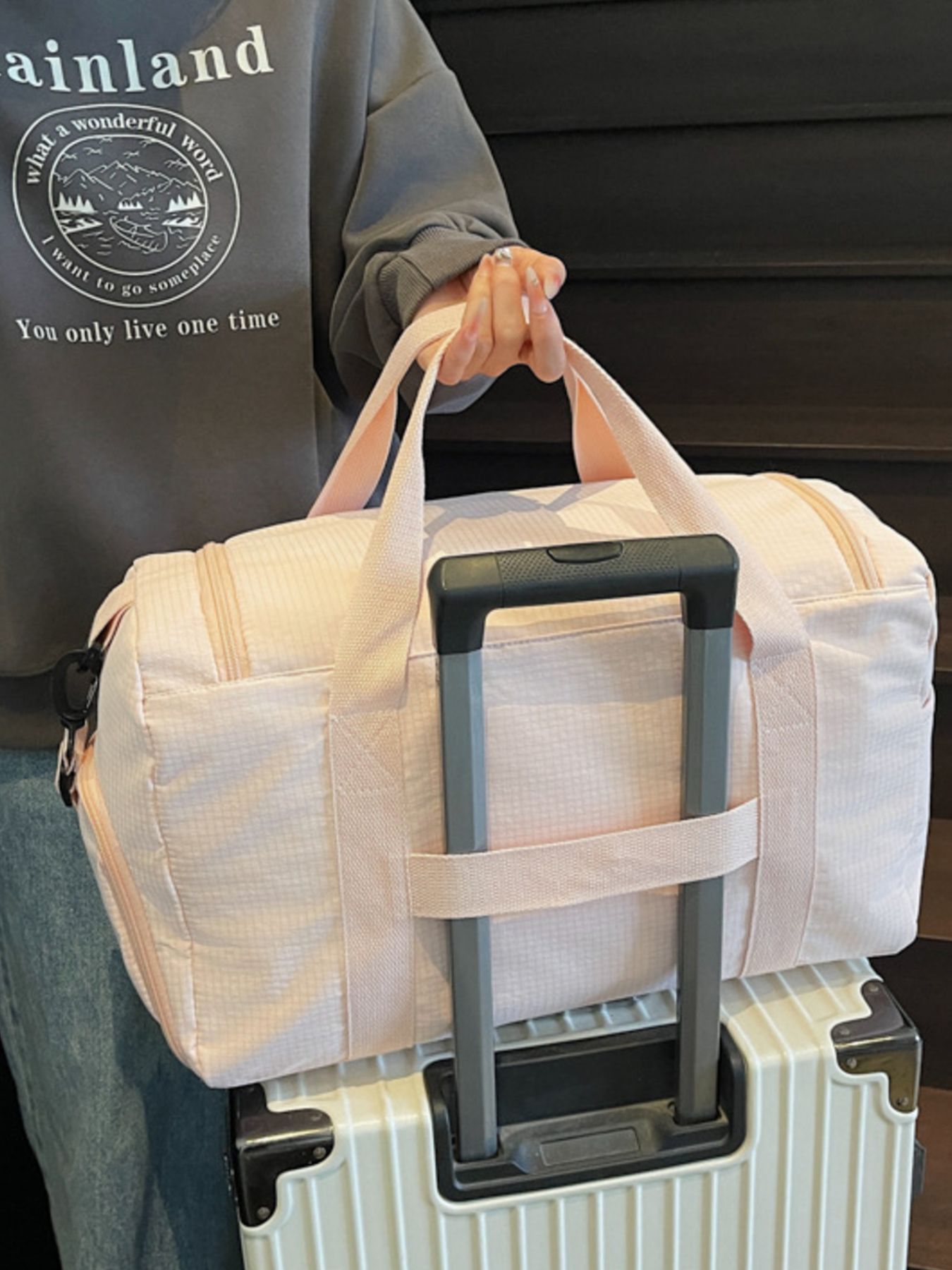 Drawstring Multi Pockets Travel Bag 9