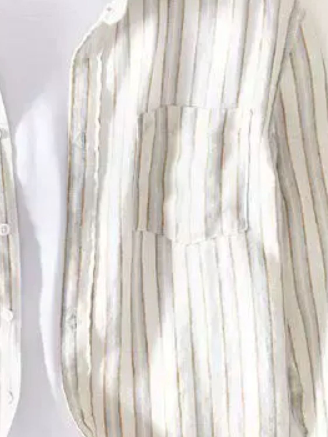 Men's Plus Size Striped Button-Up Shirt